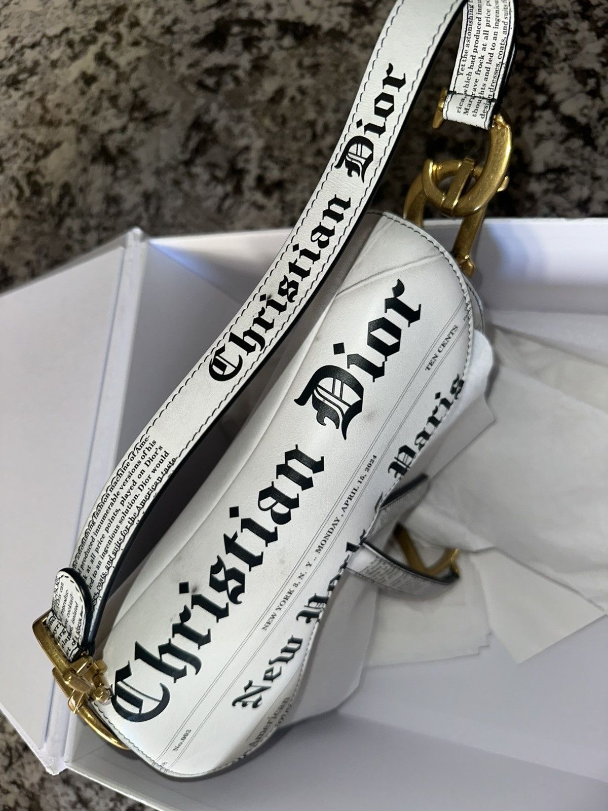 Dior Dior Newspaper Saddle Bag Rare Size ONE SIZE - 3 Thumbnail