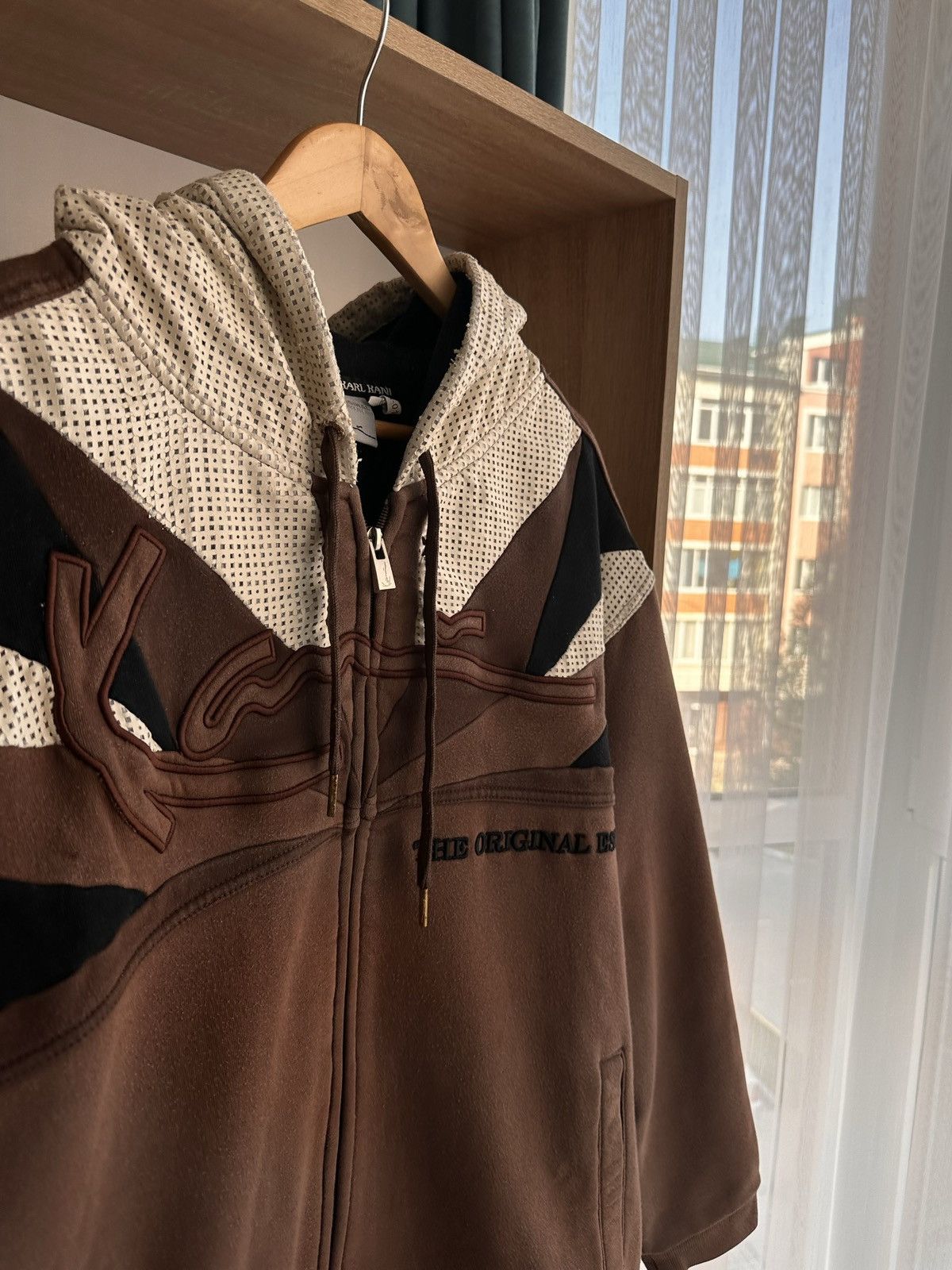 Japanese Brand × Karl Kani × Vintage Vintage Karl Kani Japanese Heavyweight Brown Big Logo Hoodie Size US L / EU 52-54 / 3 - 5 Thumbnail
