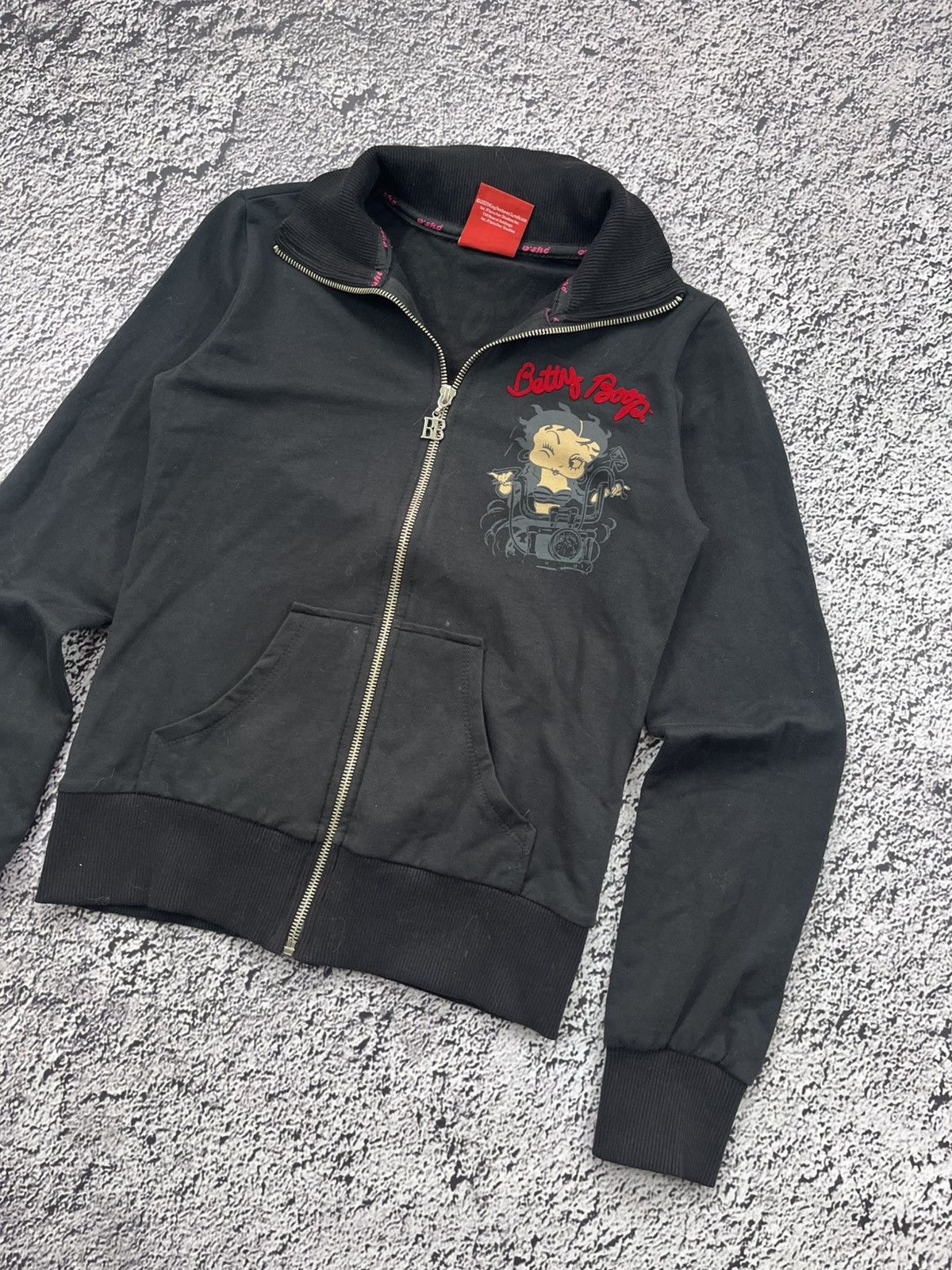 Japanese Brand Vintage Betty Boop Rhinestones Zip Up streetwear rare Size US M / EU 48-50 / 2 - 4 Thumbnail