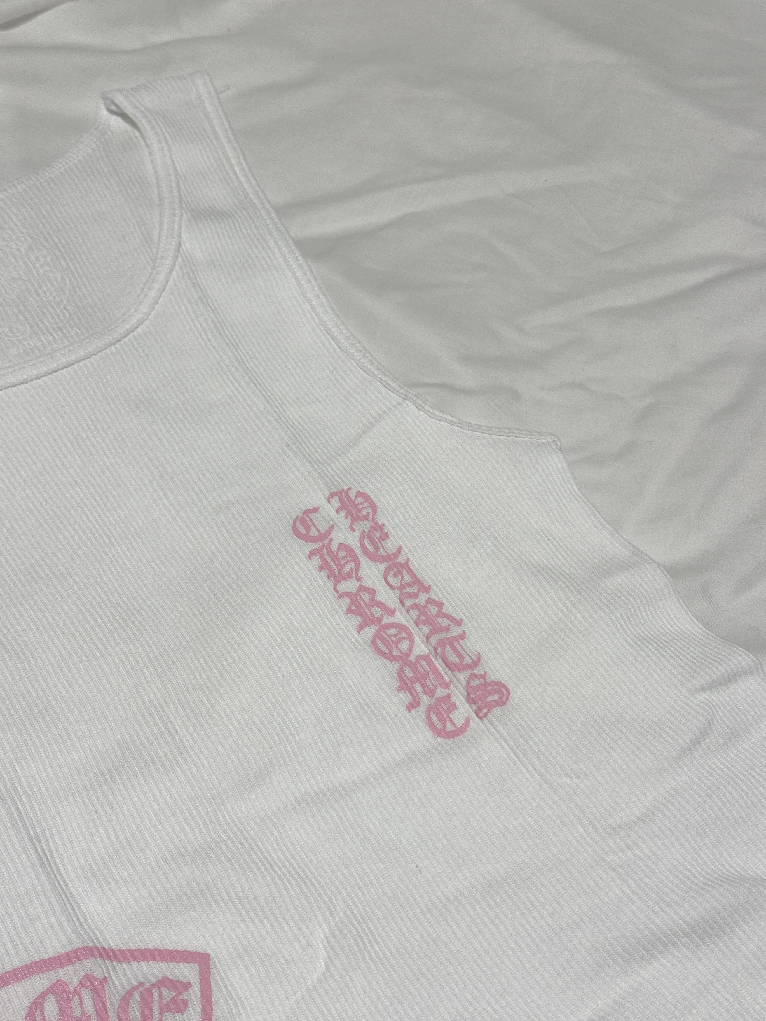 Chrome Hearts T Bar Rib Tank Pink and White Size US S / EU 44-46 / 1 - 4 Thumbnail