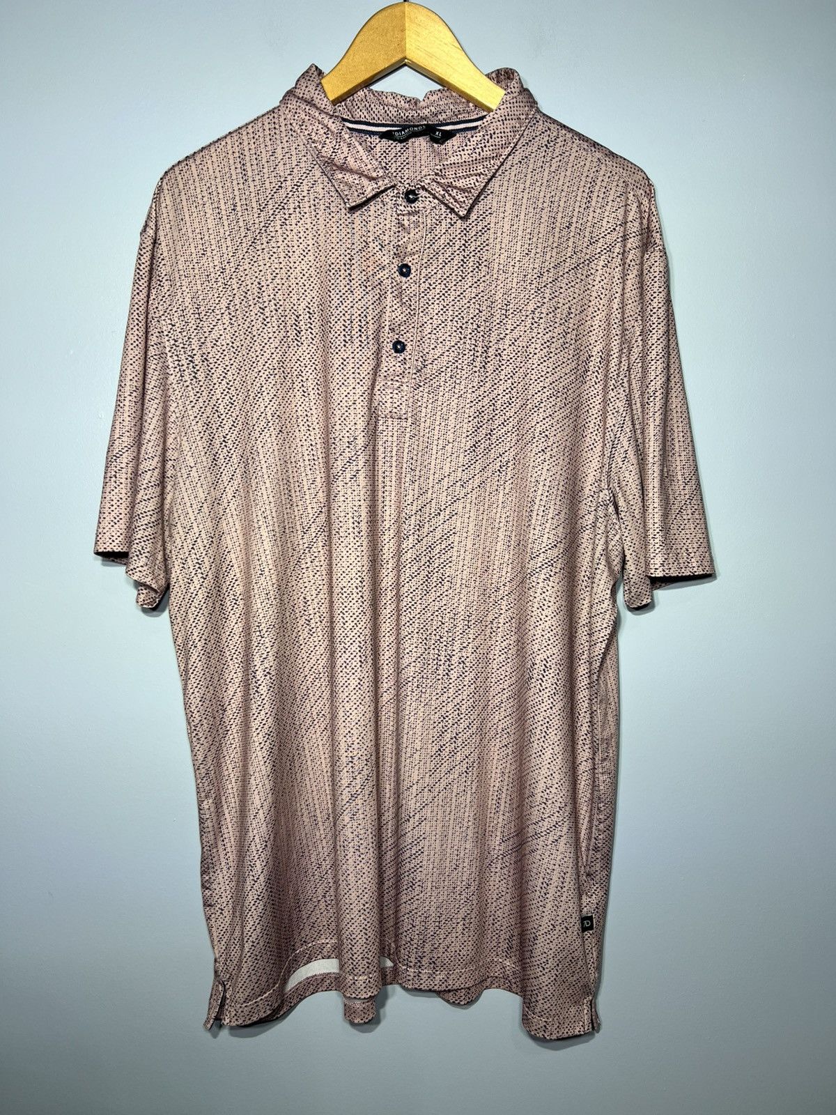 7Diamonds 7 Diamonds Polo Sz XL Pink Blue Golf 4 Way Stretch Striped Size US XL / EU 56 / 4 - 2 Thumbnail