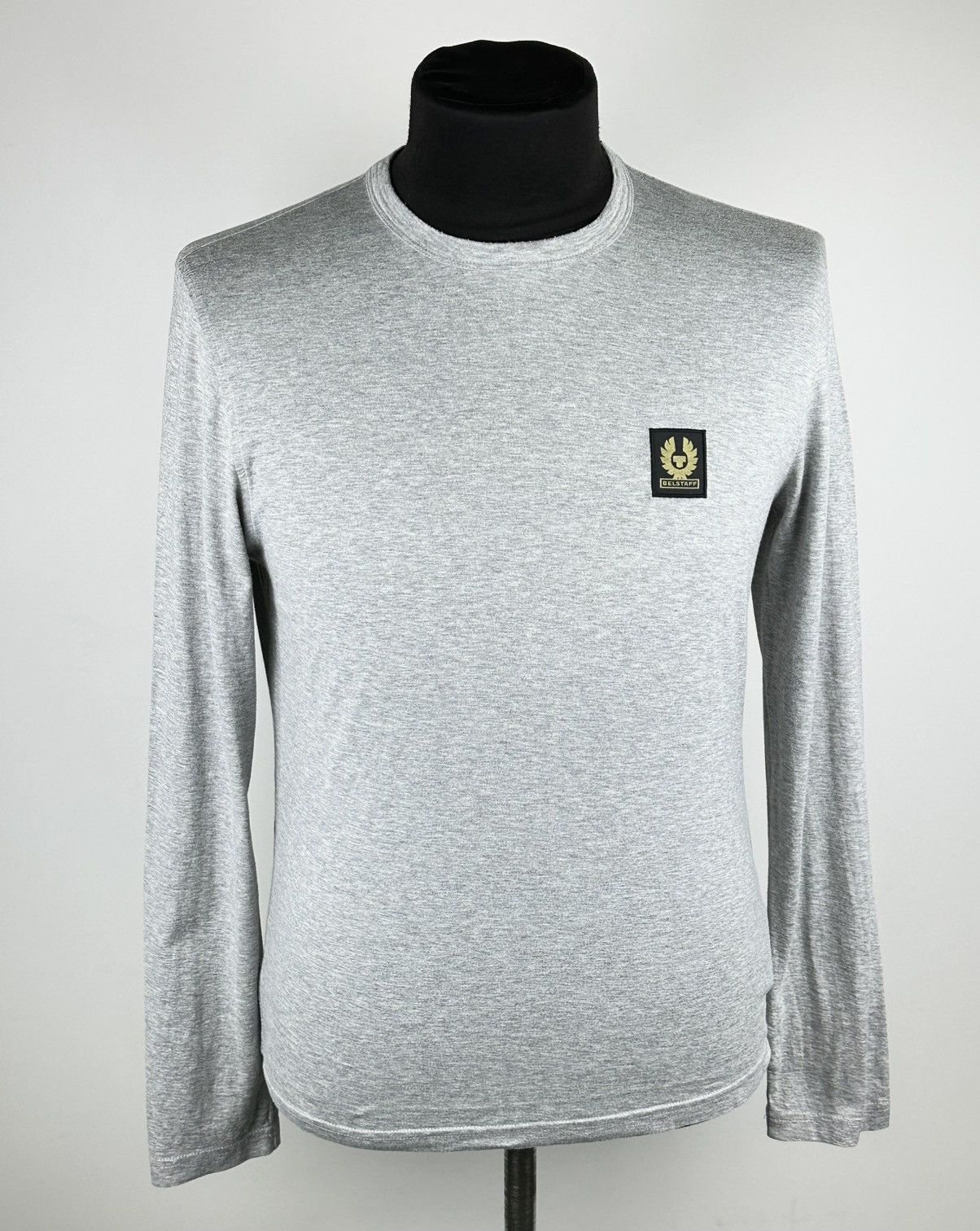 Belstaff Belstaff Mens Long Sleeve Cotton T-Shirt Gray Size M Size US M / EU 48-50 / 2 - 1 Thumbnail