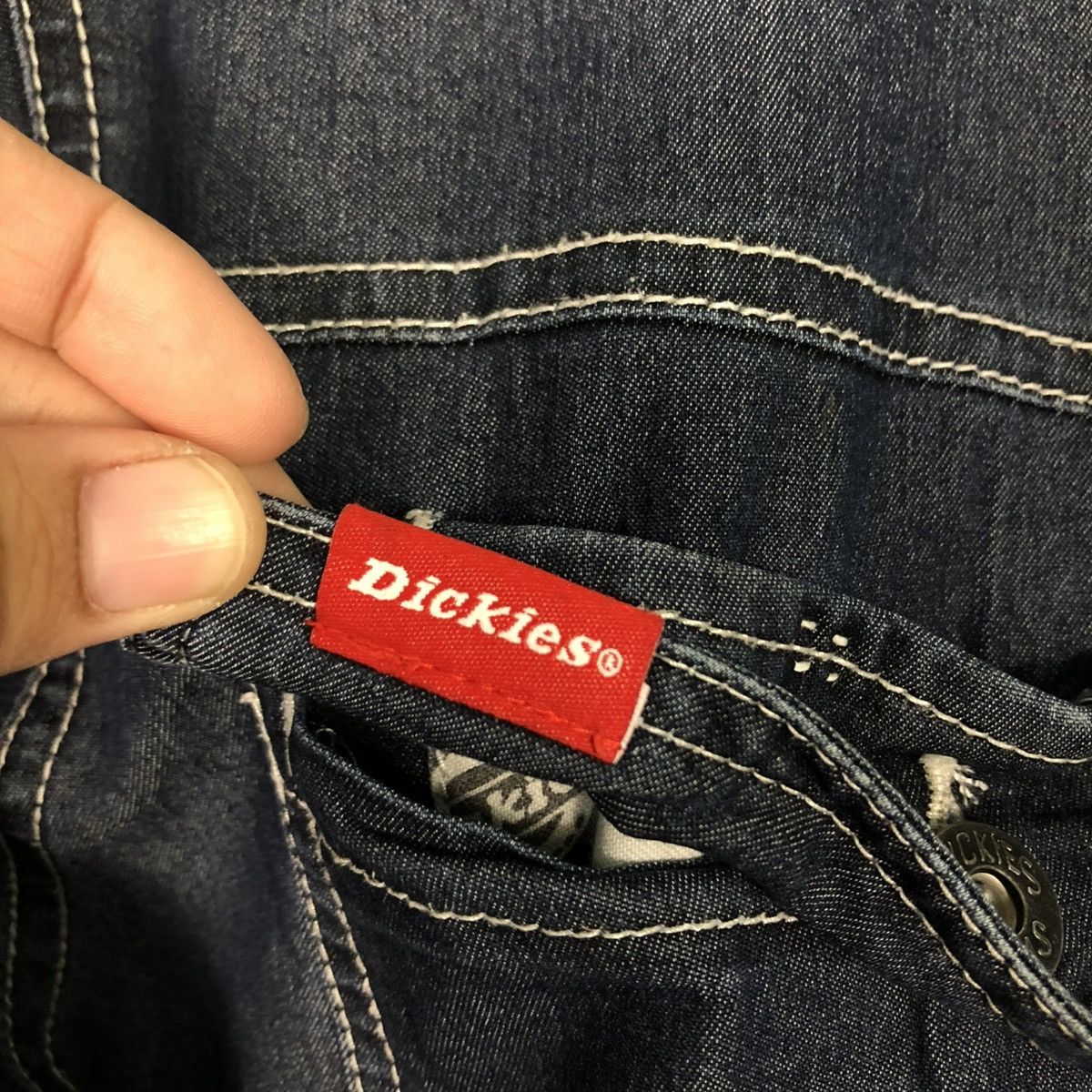 Japanese Brand 🔥VINTAGE DENIM WORKER OVERALL DICKIES USA INDIGO Size US 32 / EU 48 - 16 Thumbnail