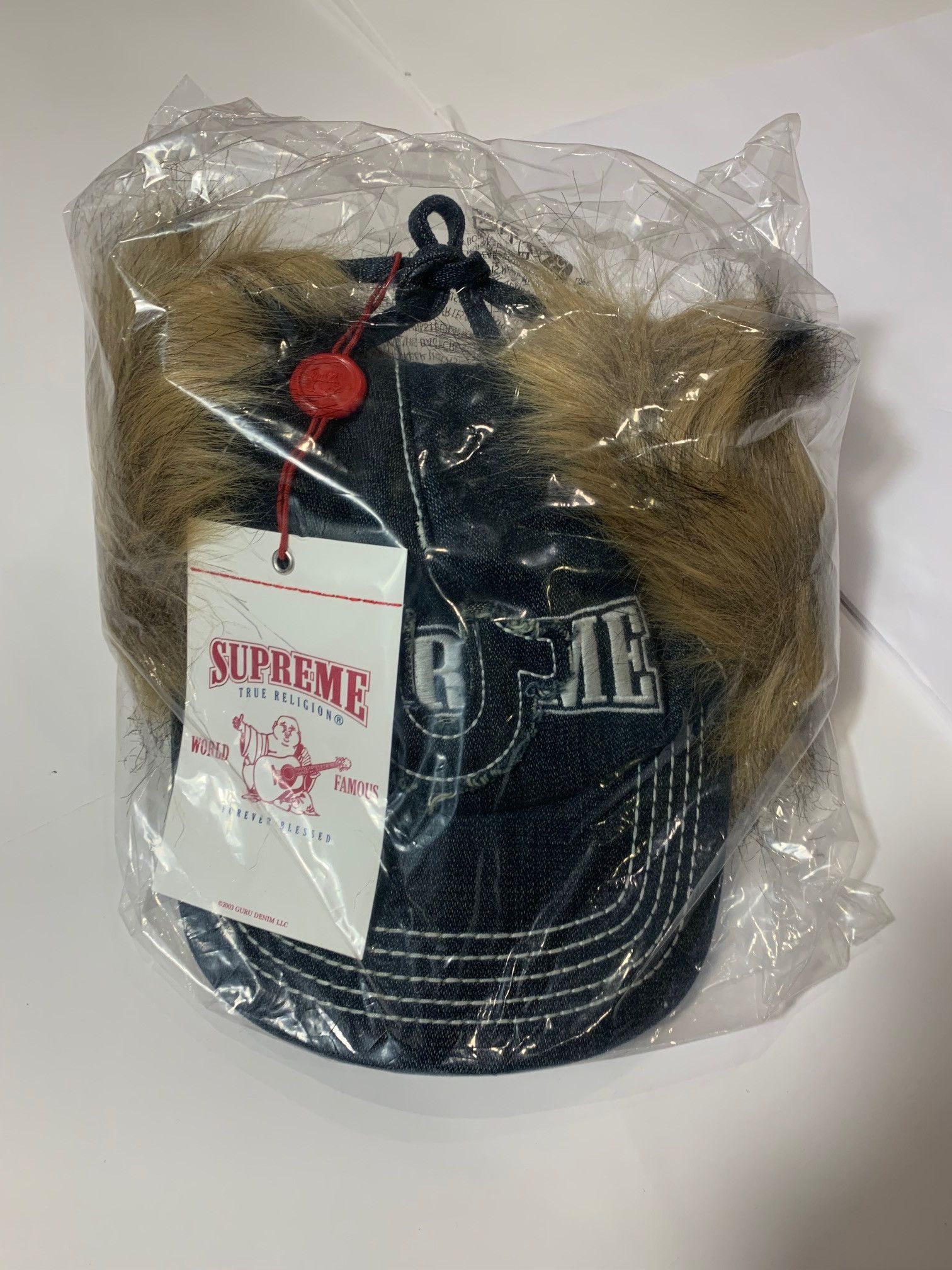Supreme × True Religion Earflap 5-Panel Denim Blue S/M Brand New SHIPS FAST Size ONE SIZE - 1 Thumbnail