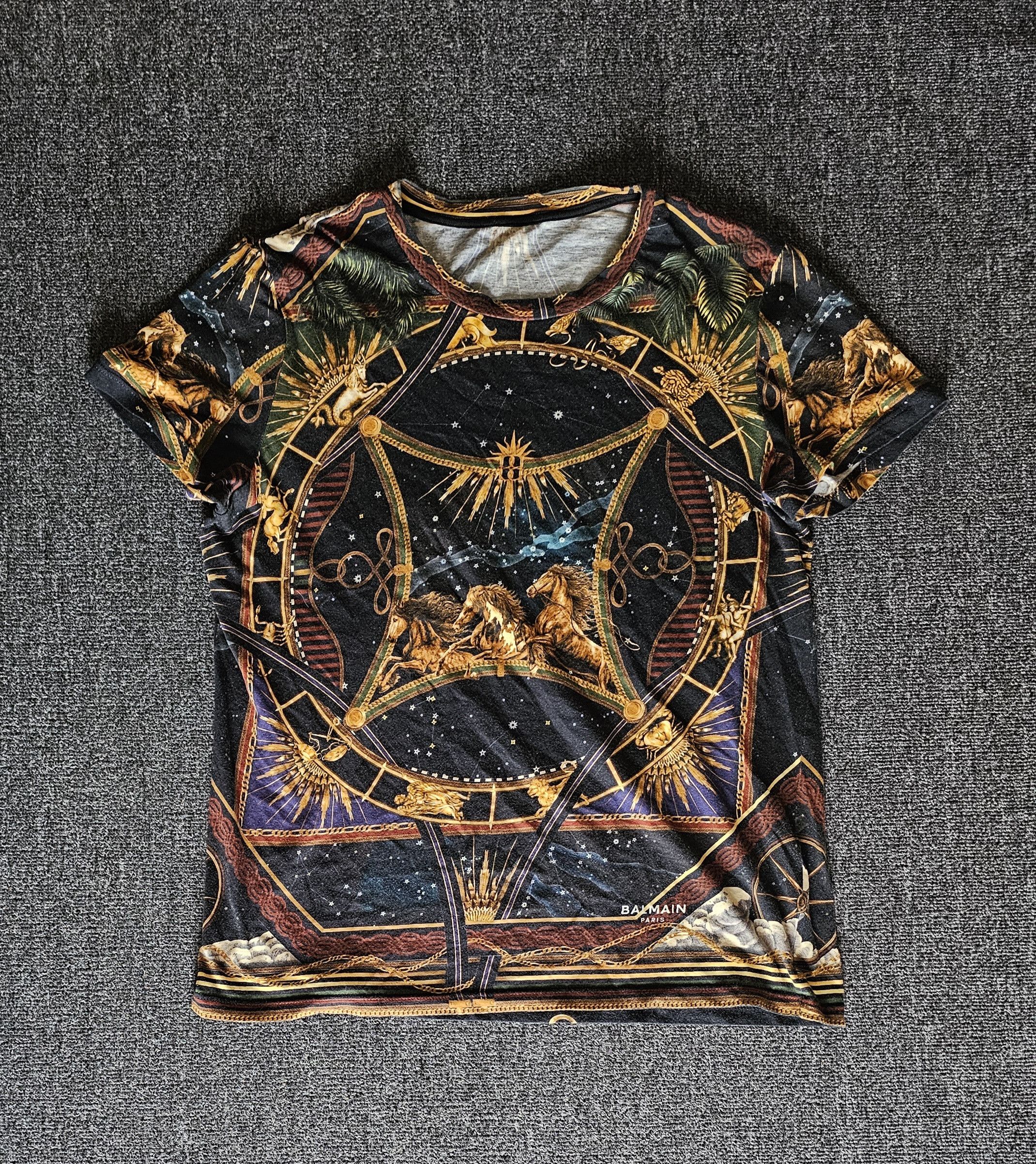 Balmain Balmain Men's Star Equestrian T-shirt Size L Size US L / EU 52-54 / 3 - 1 Thumbnail