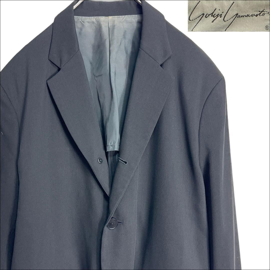 Image of Yohji Yamamoto Pour Homme 80's Gabardine Tailored Jacket in Black, Men's (Size Small)