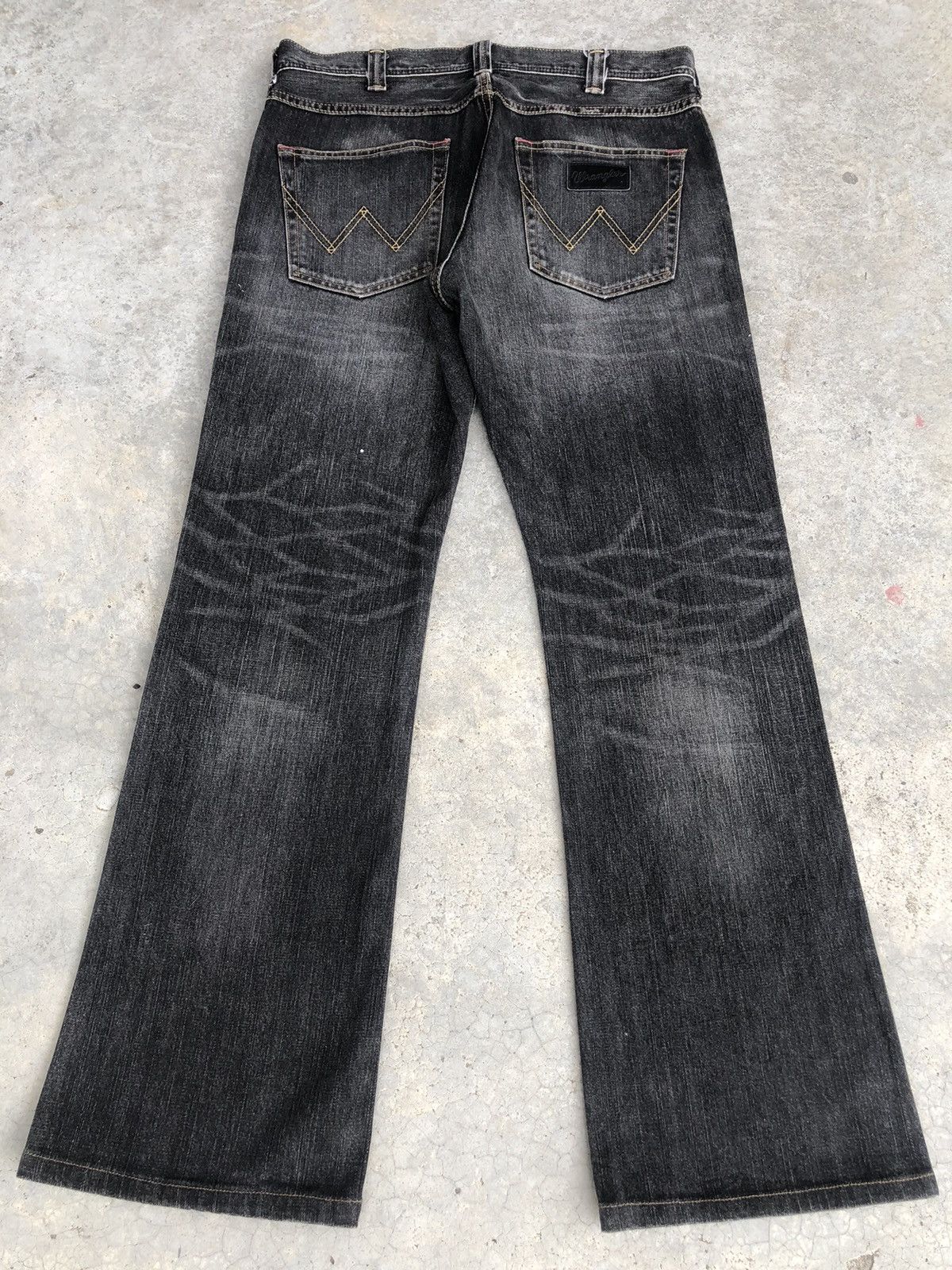 If Six Was Nine Y2k Wrangler Flared Jeans Distressed Jeans Size US 34 / EU 50 - 2 Thumbnail