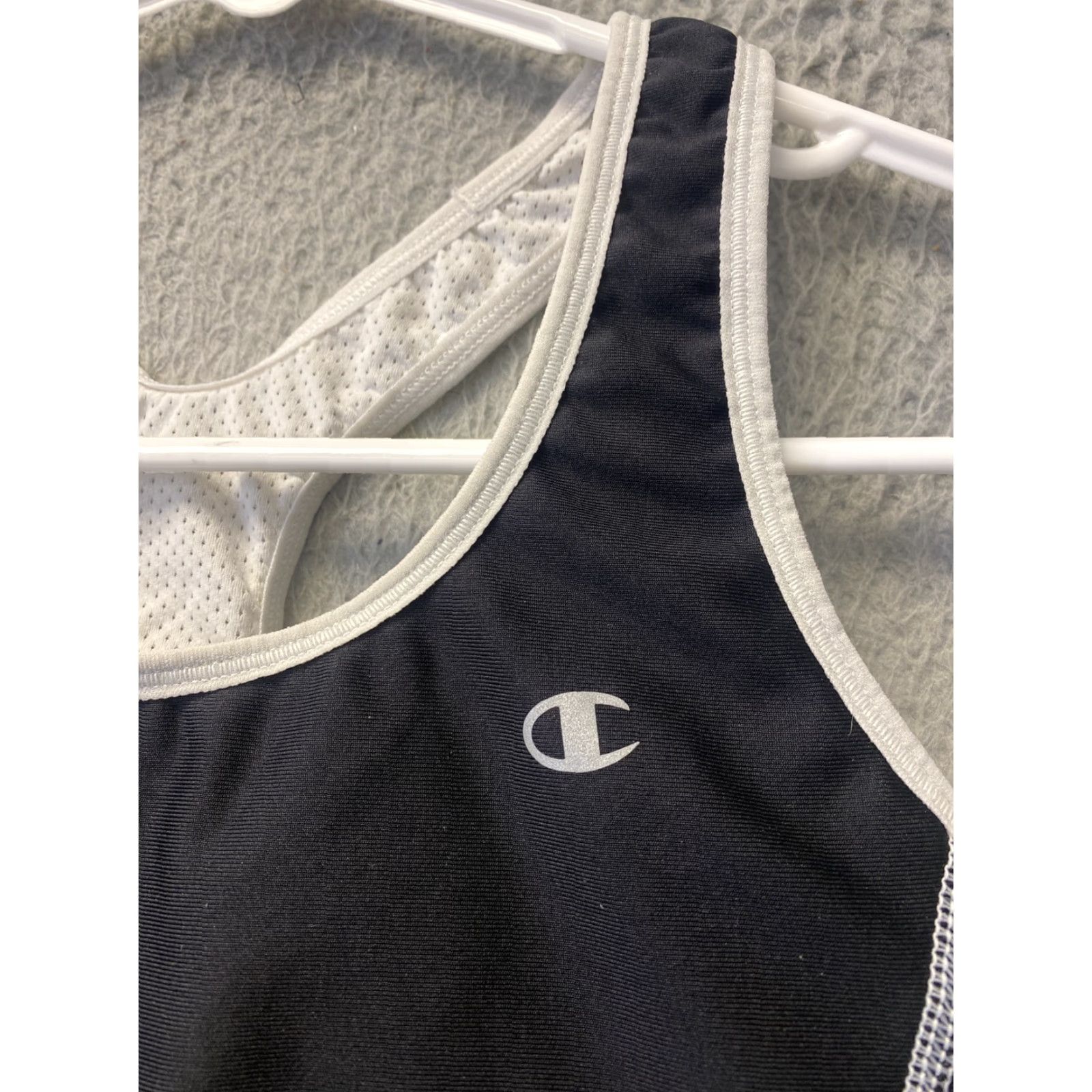 Champion Champion Women's Sports Bra Reversible Double Dry Nylon Activewear S Black Size ONE SIZE - 2 Thumbnail