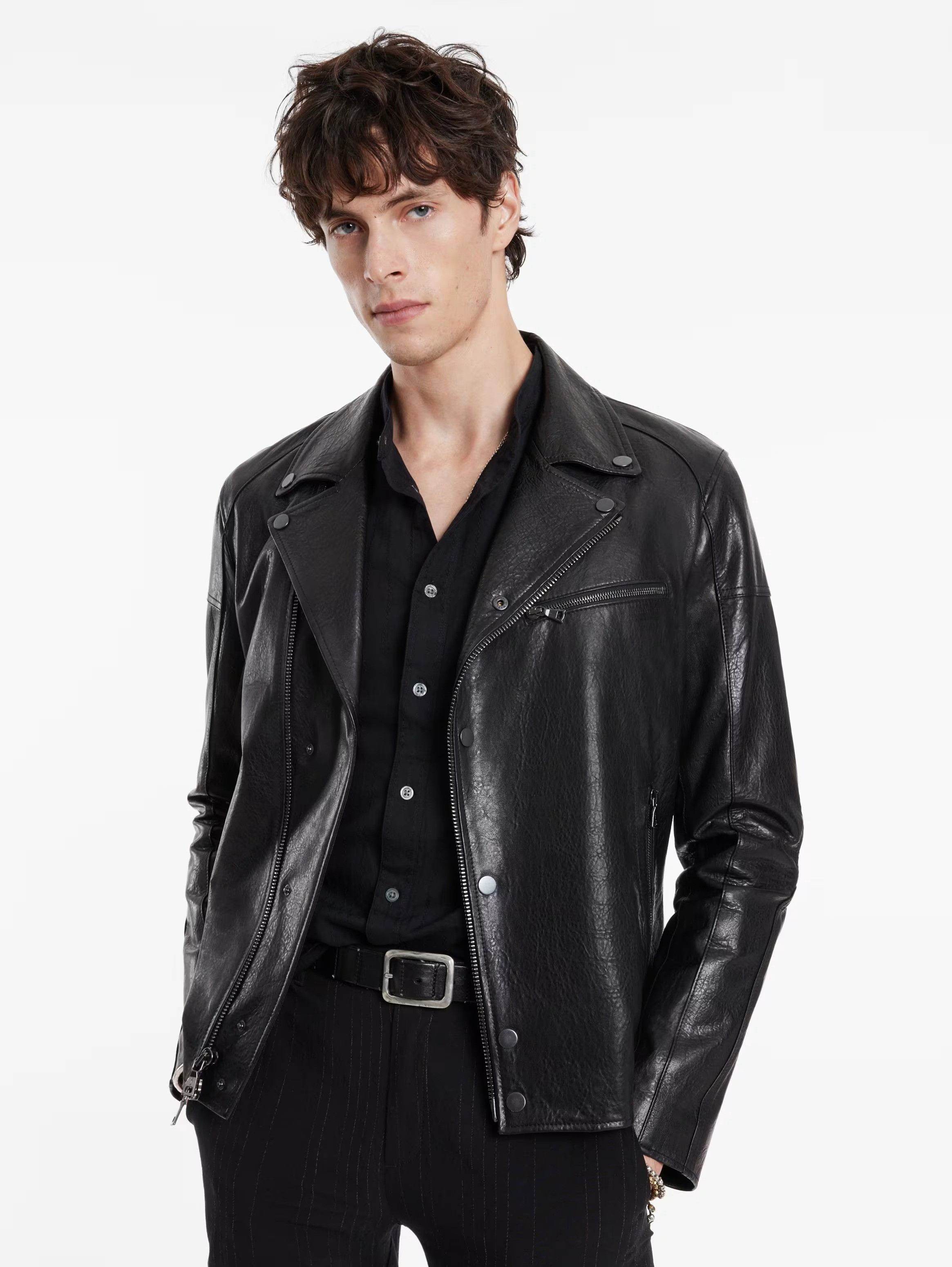 John Varvatos $1998 John Varvatos Rawley Biker Jacket Size US M / EU 48-50 / 2 - 3 Thumbnail