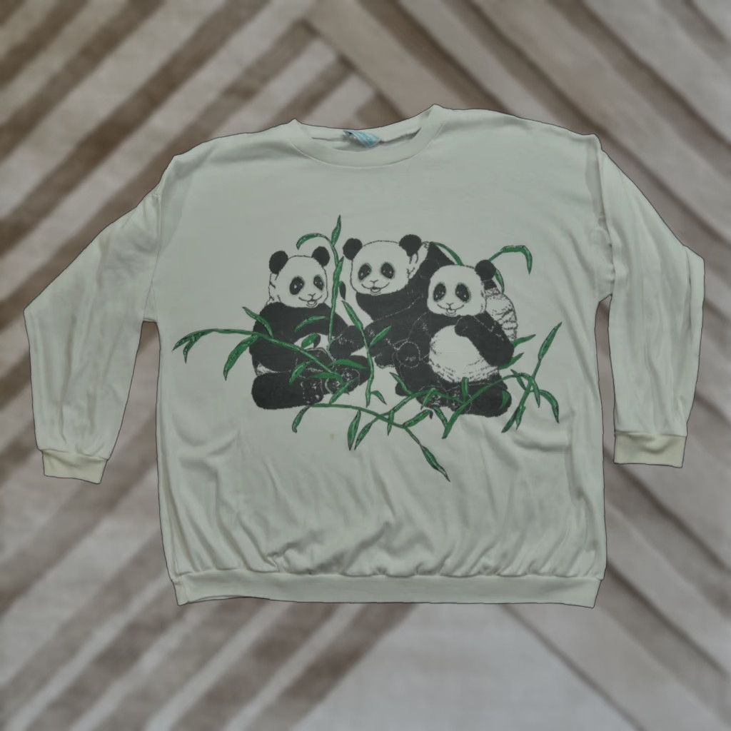 Vintage VINTAGE Panda Shirt Womens XL Oversized Maternity Bear Nature 90s Size XL / US 12-14 / IT 48-50 - 1 Thumbnail