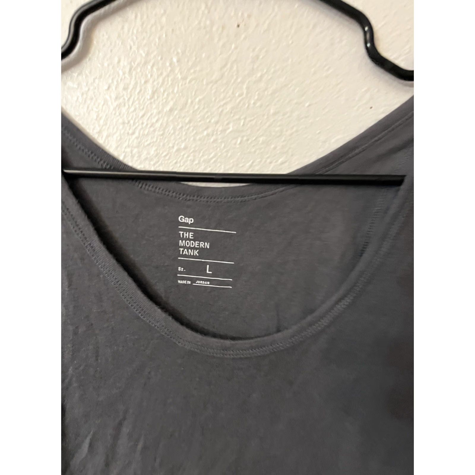 Gap Gap Women Tank Top Blouse - Gray Sleeveless V-Neck Knit Linen Blend Cotton Modal - L (Adult) Bohemian Casual Shirt Size L / US 10 / IT 46 - 2 Thumbnail