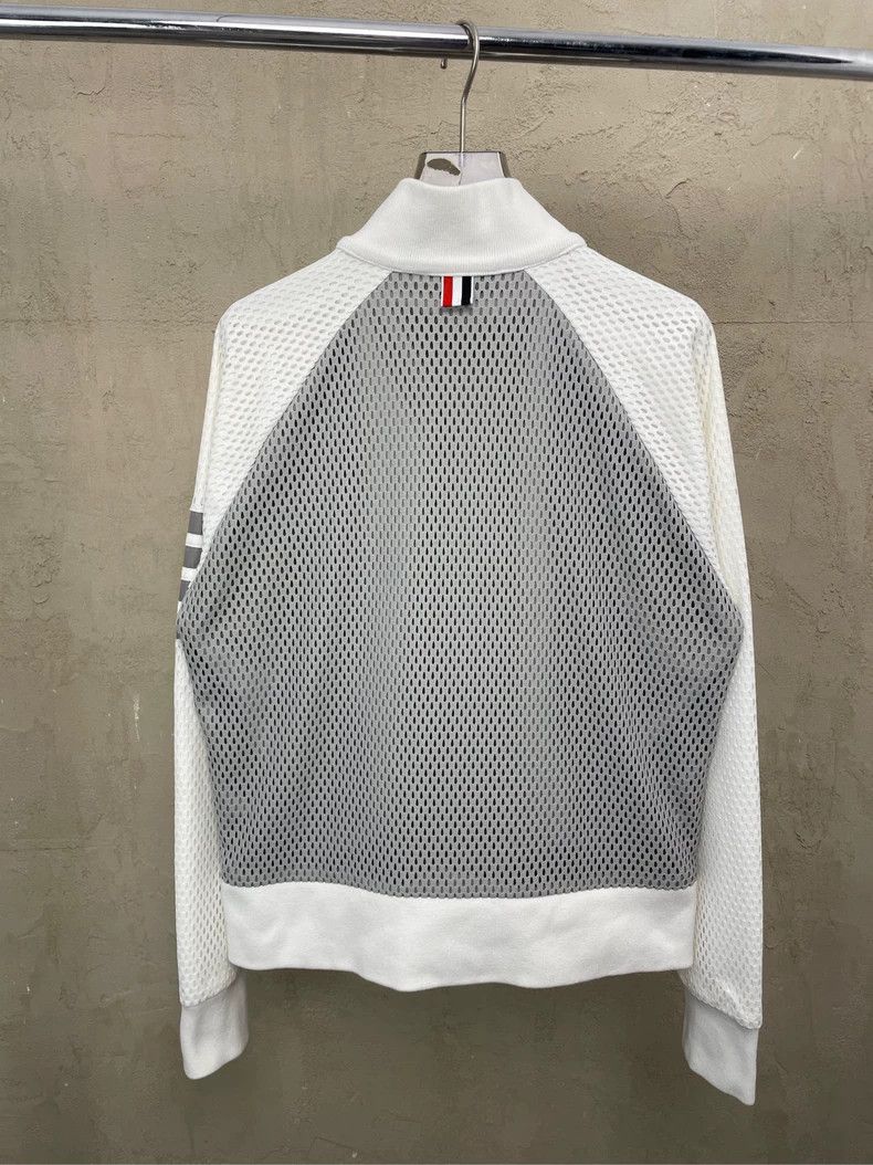 Thom Browne Thom browne Gray and white color matching four-striped mesh Size US S / EU 44-46 / 1 - 2 Thumbnail