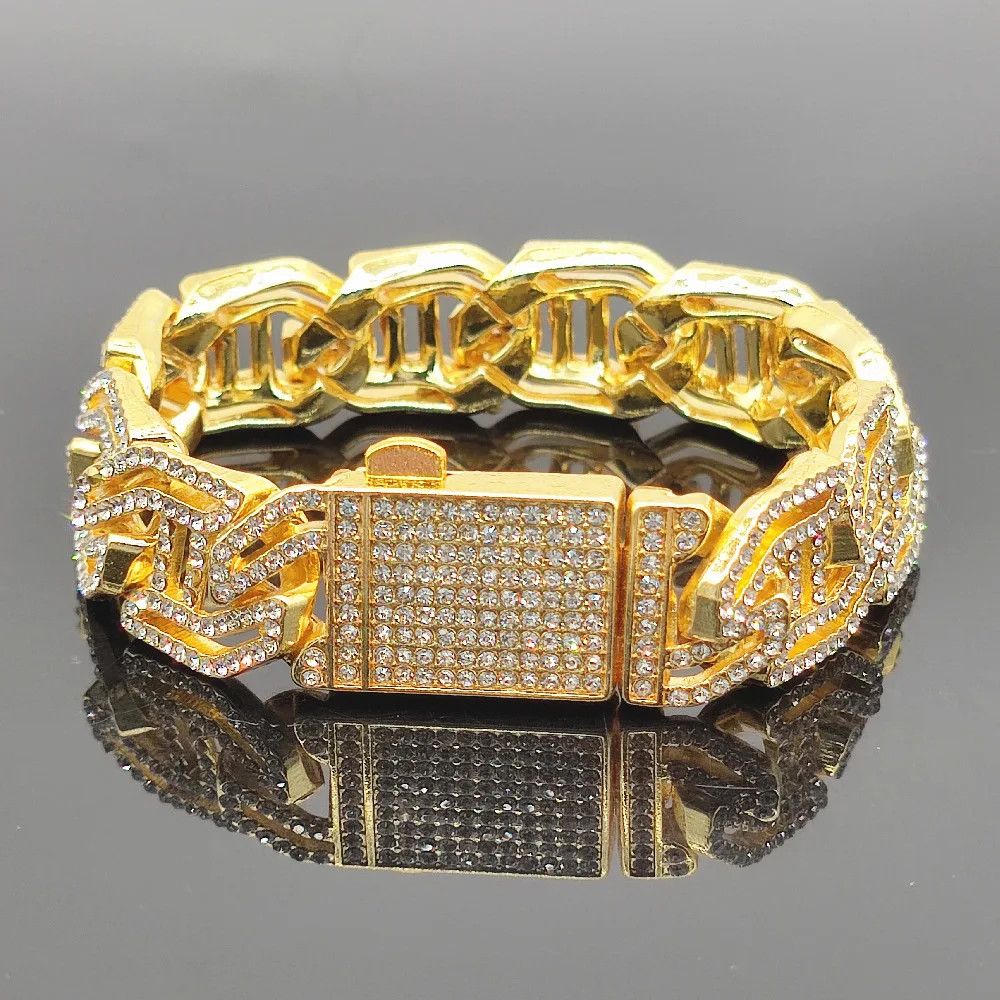 Other 16mm Prong Baguette Curb Chain Iced Cubic Zirconia Bracelet Size ONE SIZE - 2 Thumbnail