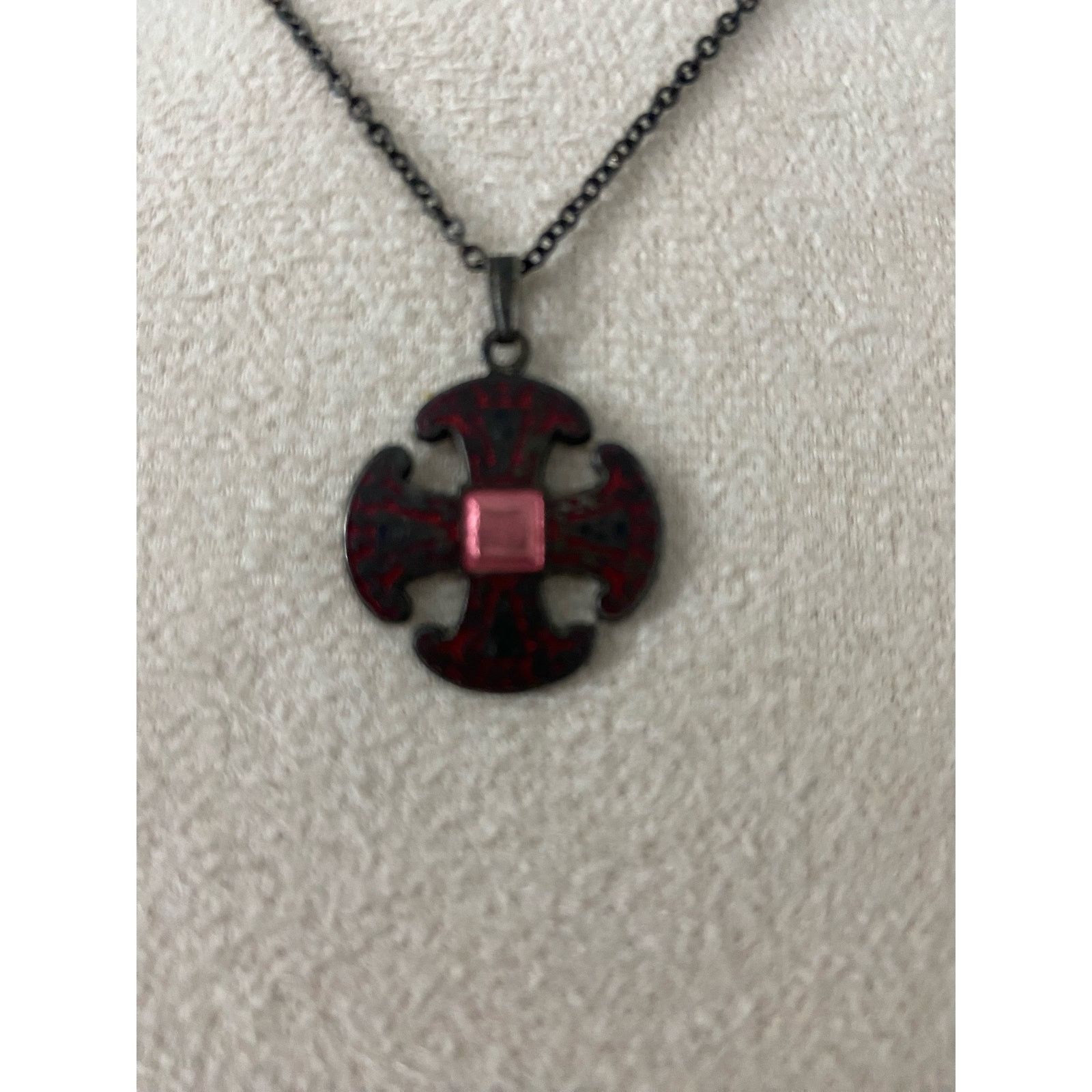 Handmade Vintage cross pendant necklace Size ONE SIZE - 2 Thumbnail
