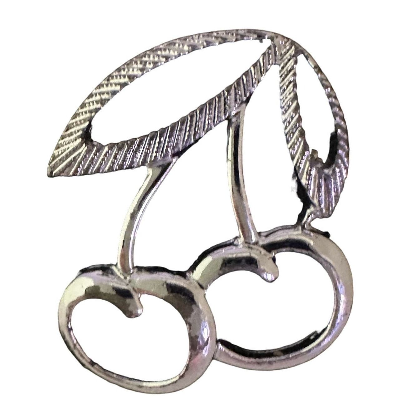 Vintage Silver Tone Double Cherry Brooch Pin Sarah Coventry Vintage Size ONE SIZE - 6 Thumbnail