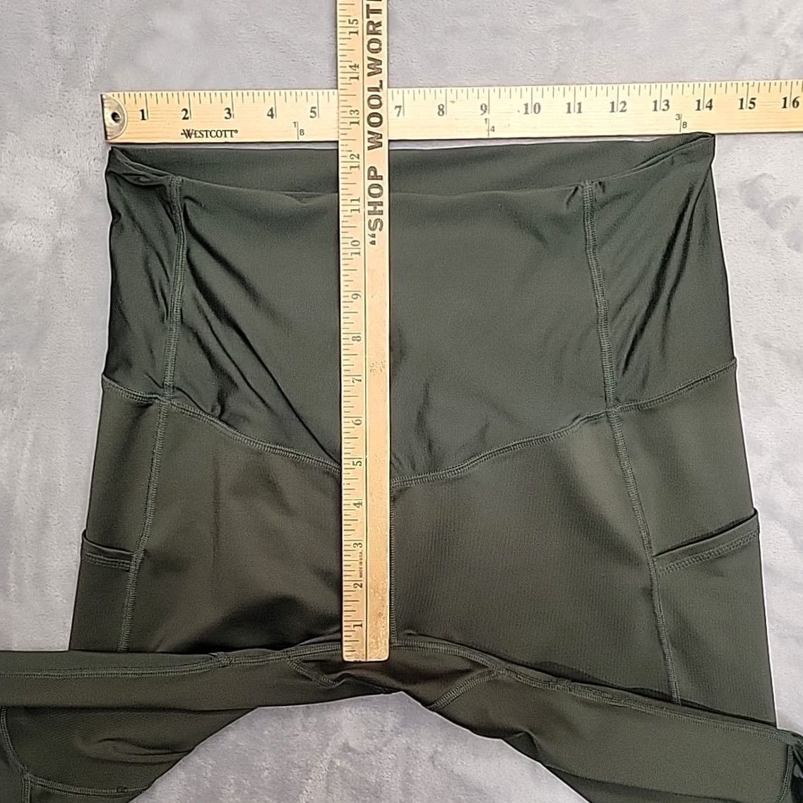 Vintage Bewildher Leggings Womens Extra Large Green High Rise Performance Tight Size 34" / US 12 / IT 48 - 7 Thumbnail