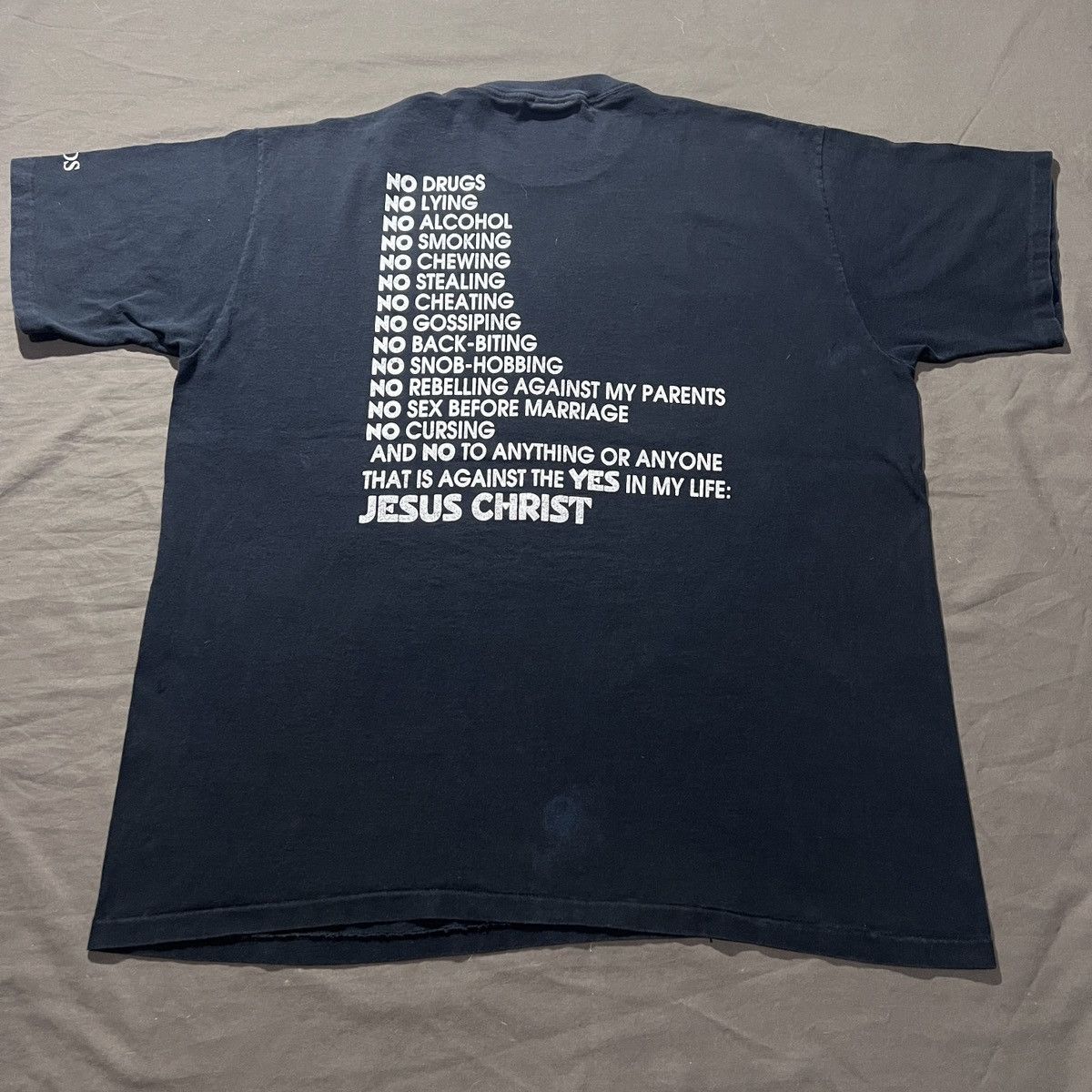 Vintage 90s What Part NO You Understand Tee 2XL God Jesus Christ Size US XXL / EU 58 / 5 - 4 Thumbnail