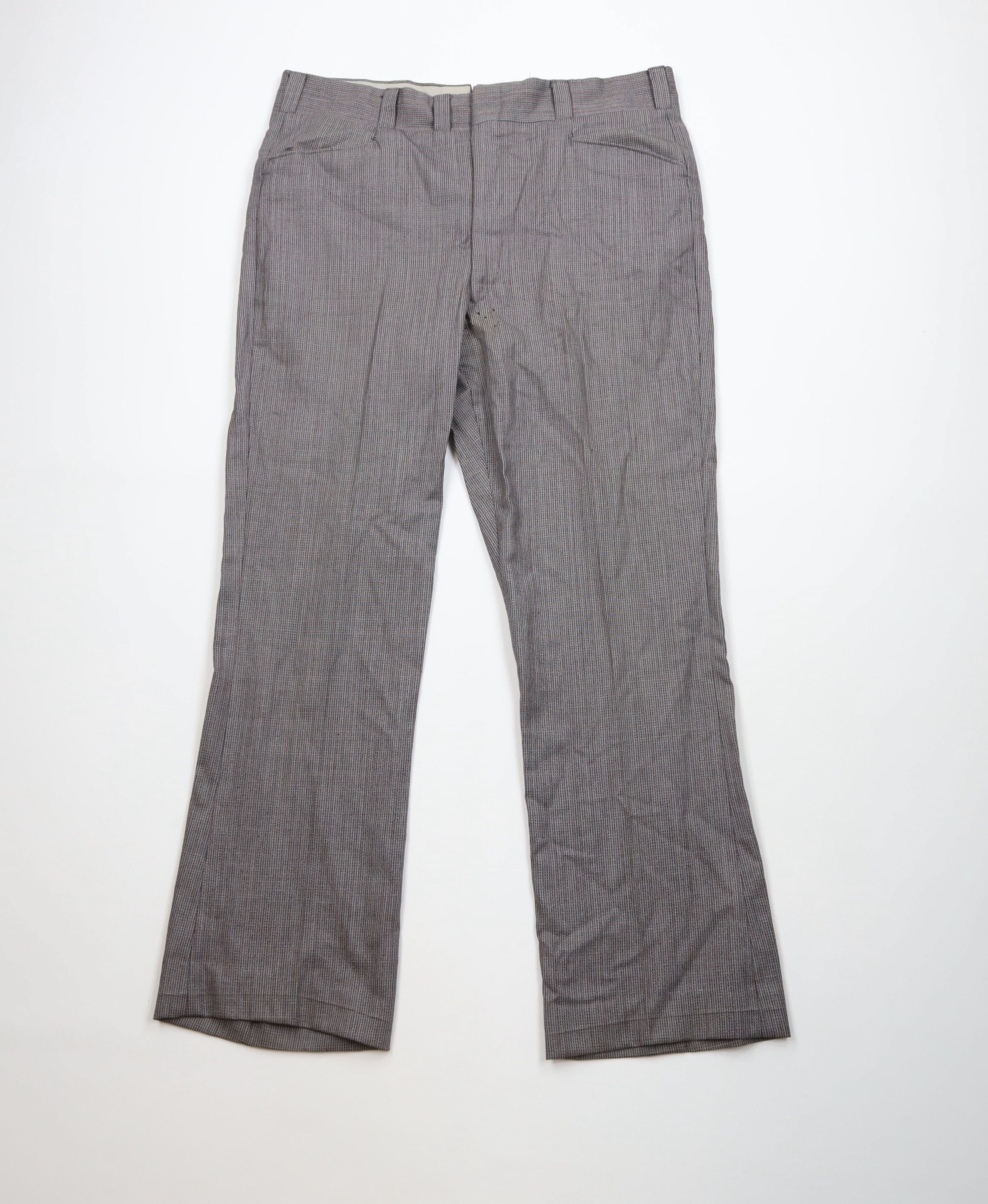 Vintage Vintage 60s 70s Streetwear Wool Geometric Bell Bottoms Pants Size US 38 / EU 54 - 1 Thumbnail