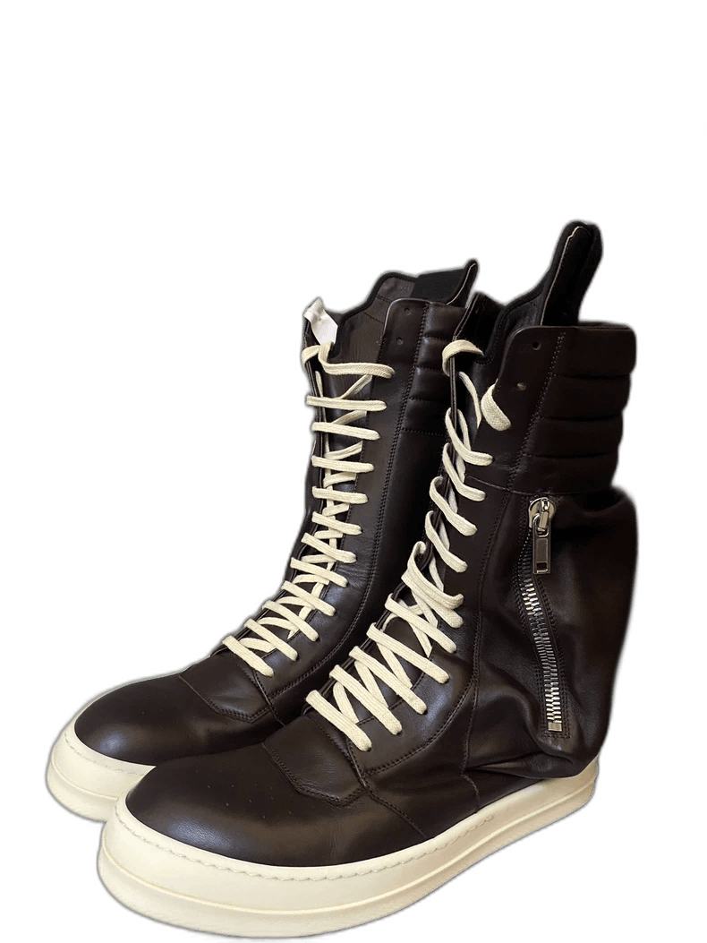 Rick Owens Rick Owens High-Top Leather Boots Size 43 Size US 10 / EU 43 - 1 Thumbnail