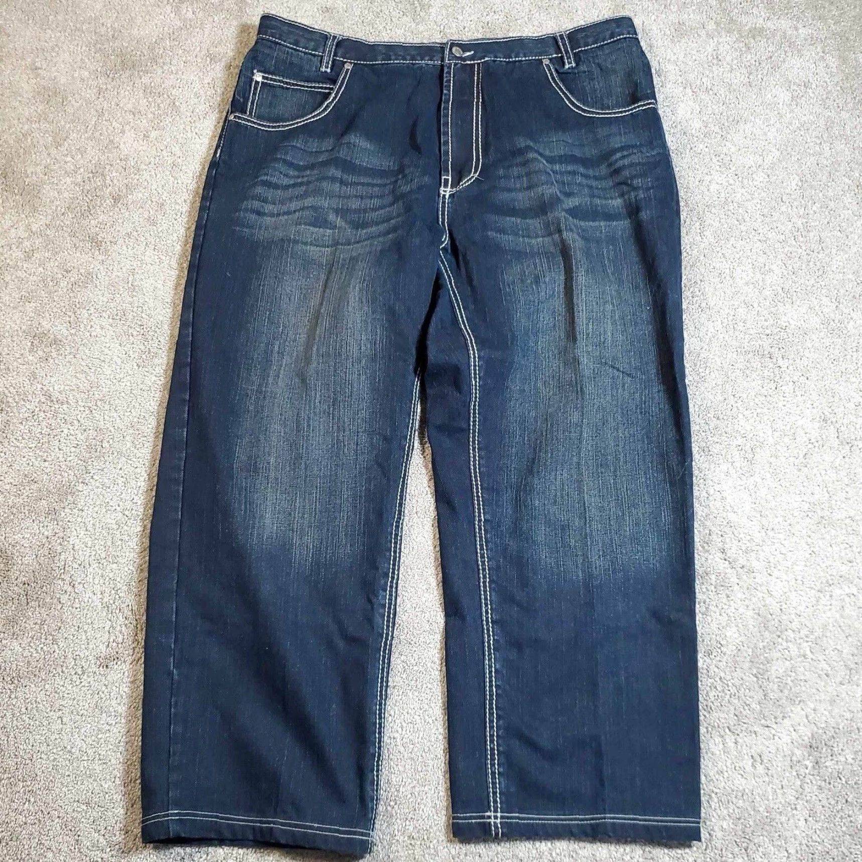 Vintage VINTAGE Al Wissam Jeans Mens 40x29 Blue Denim Cotton Straight 40 29 Inches Size US 40 / EU 56 - 3 Thumbnail