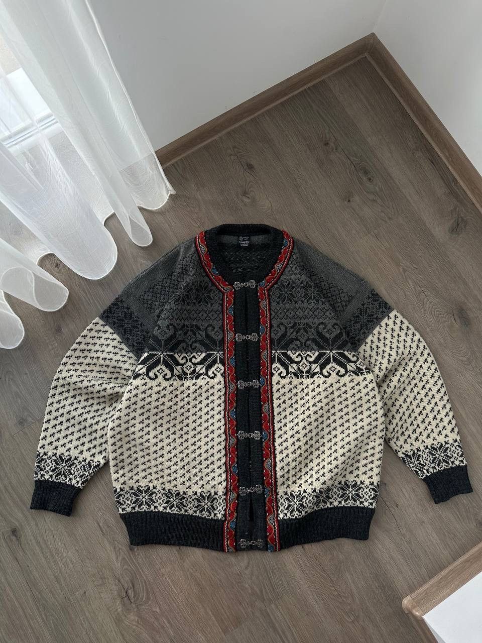Dale Of Norway × Vintage Vintage Nordman Land 80’s Wool Cardigan Claps Sweater Size US L / EU 52-54 / 3 - 1 Thumbnail