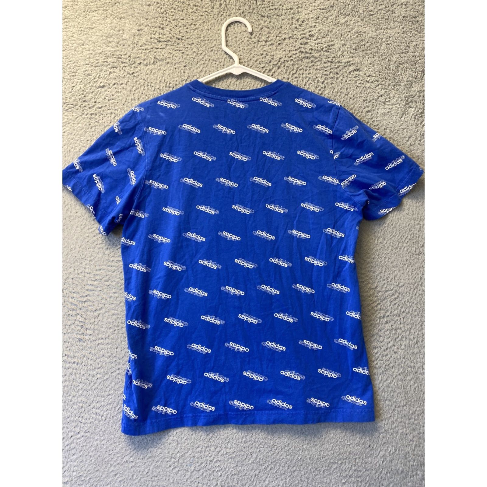 Adidas ADIDAS T-SHIRT Mens Medium Blue Slim Fit Crew Neck Short Sleeve 90s Size US M / EU 48-50 / 2 - 6 Thumbnail
