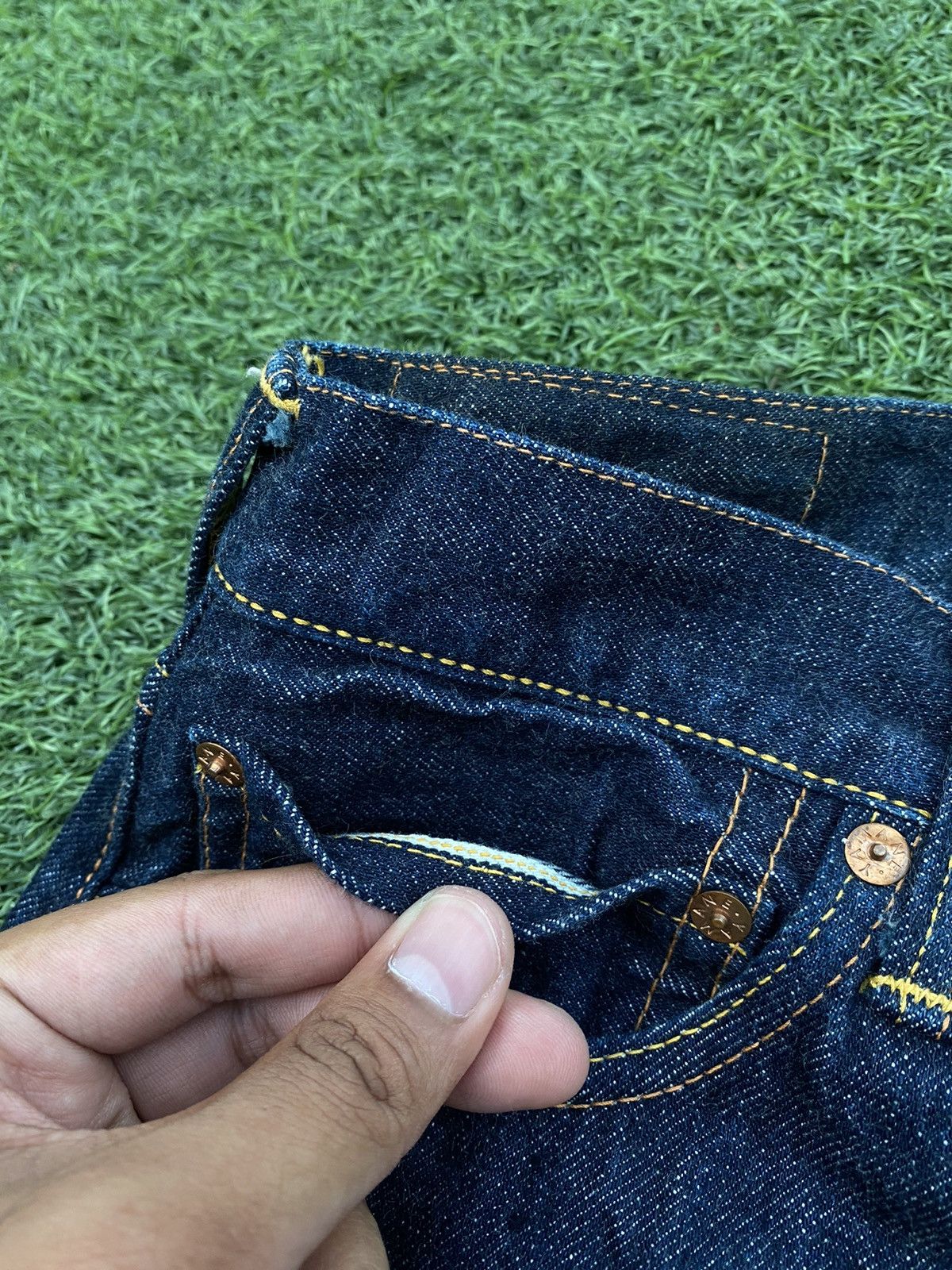 Evisu EVISU JEANS WHITE SEAGULL NO.2 MADE IN JAPAN SELVEDGE Size US 36 / EU 52 - 7 Thumbnail
