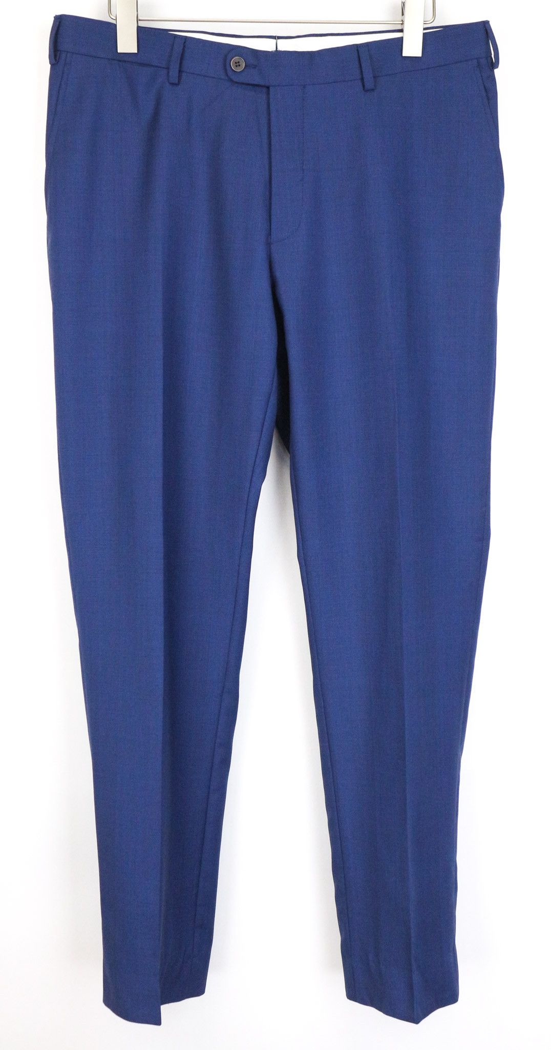 Suitsupply UK44L Mid Blue Slim Glen Check Wool Trousers 76020 Size 44L - 1 Thumbnail
