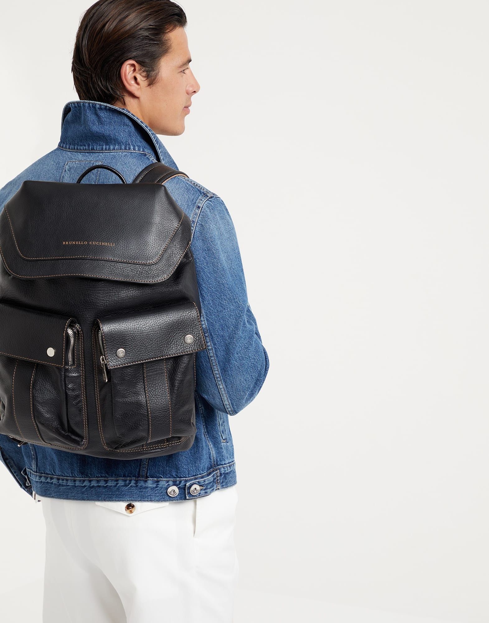 Brunello Cucinelli o1w1db11025 Size: OS/ Backpack in Black Size ONE SIZE - 3 Thumbnail