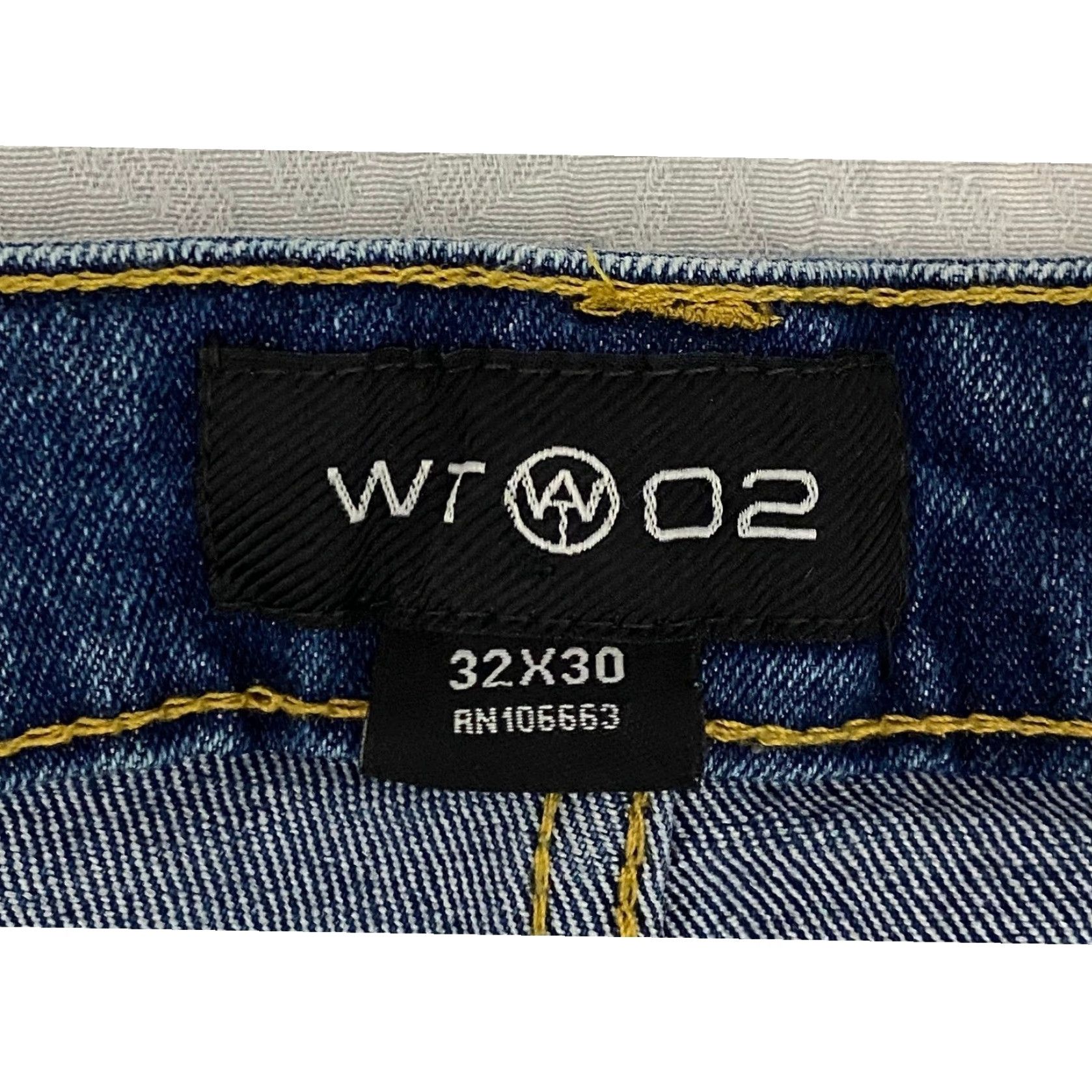 Vintage WT02 Moto Biker Jeans Men's 32x30 Blue Skinny Stretch Distressed Ribbed Jeans Size US 32 / EU 48 - 4 Thumbnail