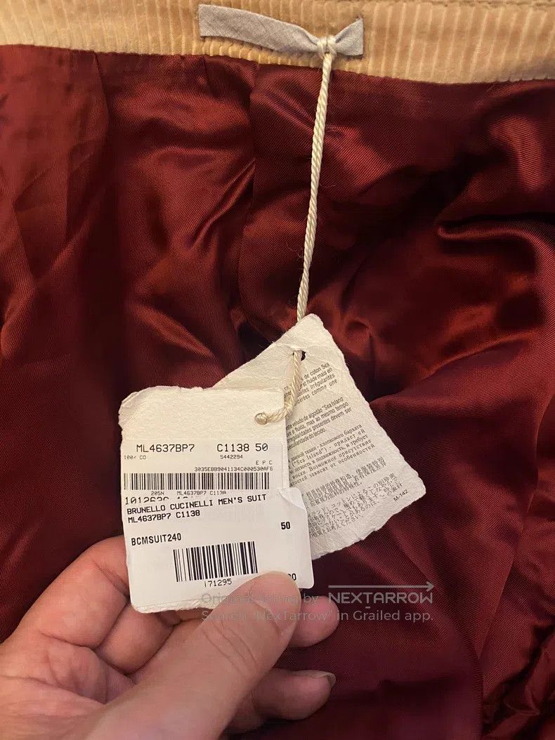 Brunello Cucinelli brunello cucinelli Corduroy double-breasted suit set Size 50L - 8 Thumbnail