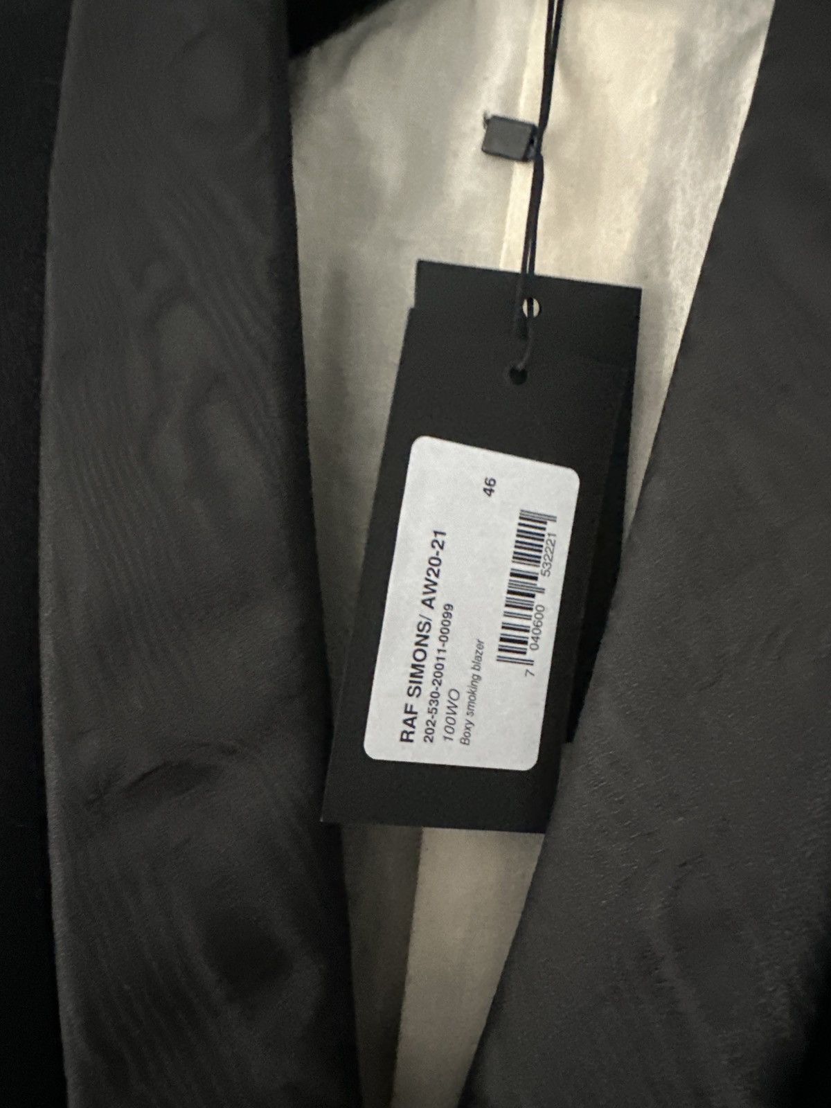 Raf Simons Boxy Smoking Blazer AW20-21 Size 46R - 4 Thumbnail