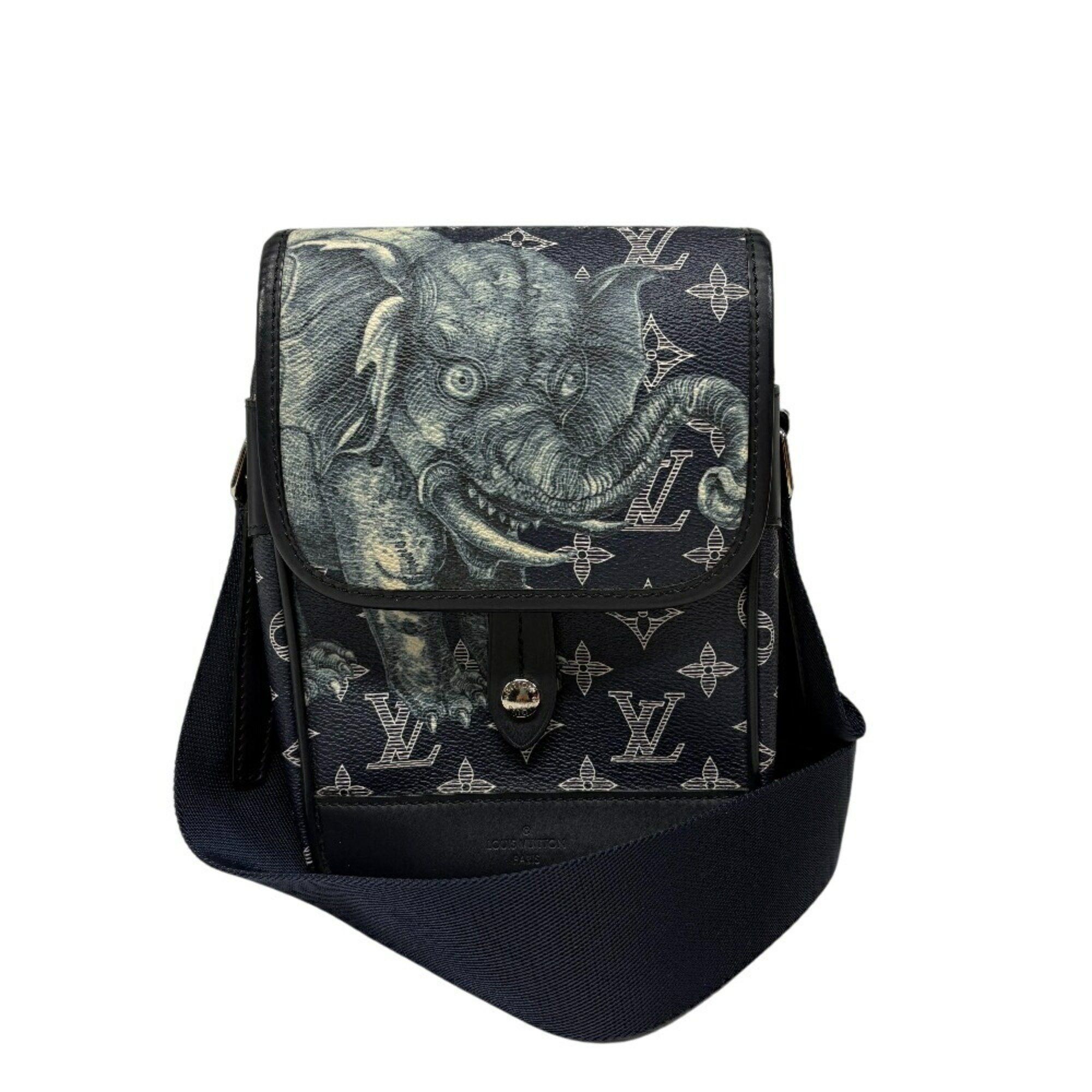 Louis Vuitton M54246 Bb Monogram Savannah Shoulder Bag For Women, Navy in Blue, Women's