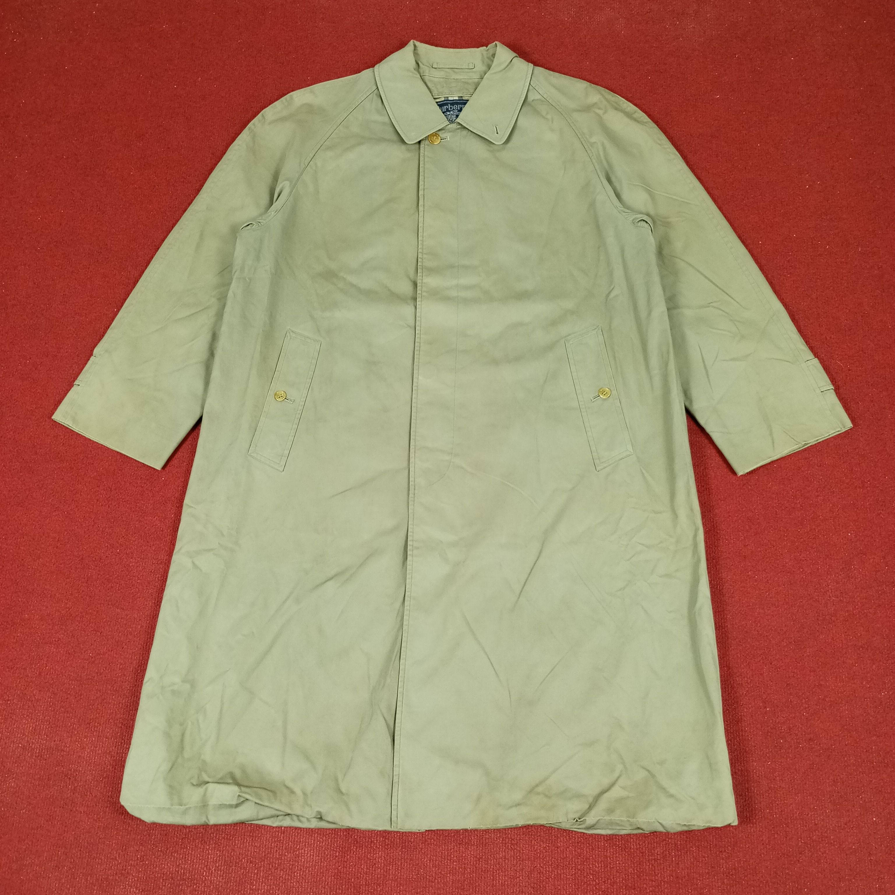 Burberry × Vintage Burberrys Luxury Fashion Brand Trench Coat Jacket Size US XL / EU 56 / 4 - 1 Thumbnail