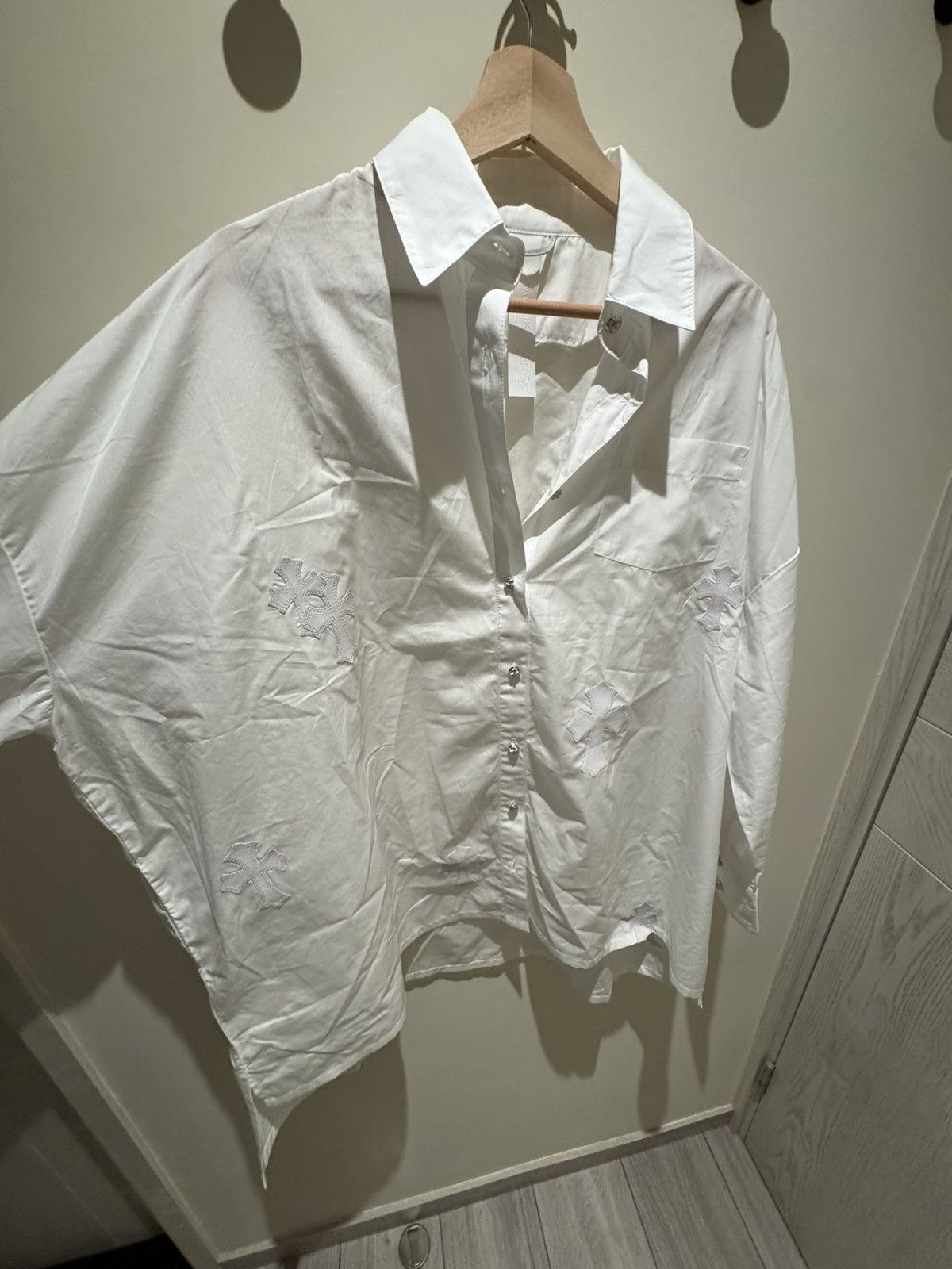 Chrome Hearts Chrome Hearts Cross Patch Oversized Shirt Chrome Hearts Chrome Hearts Cross Patch Oversized Shirt