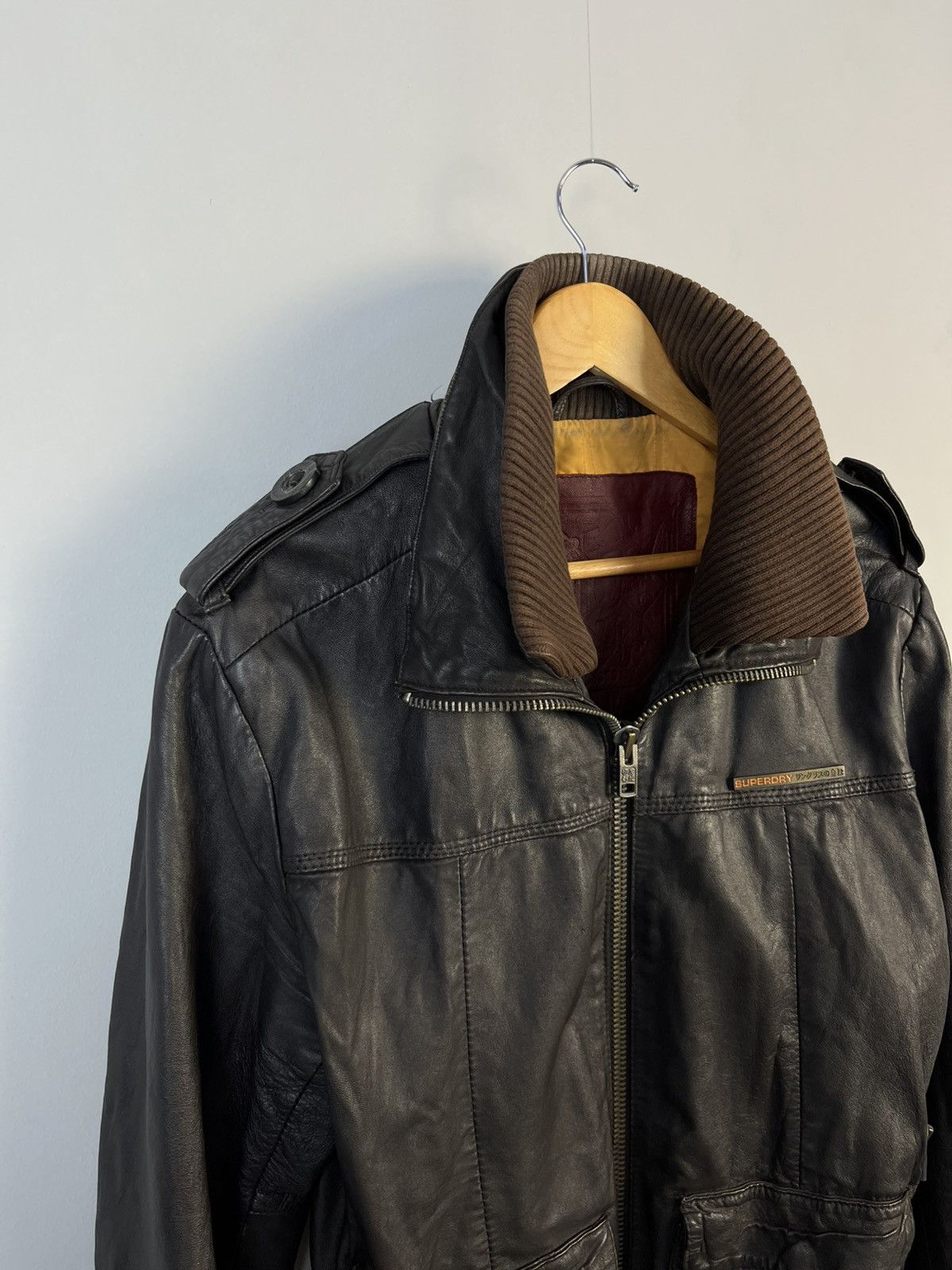 Superdry Luxury Y2K Learher Full Zip Jacket