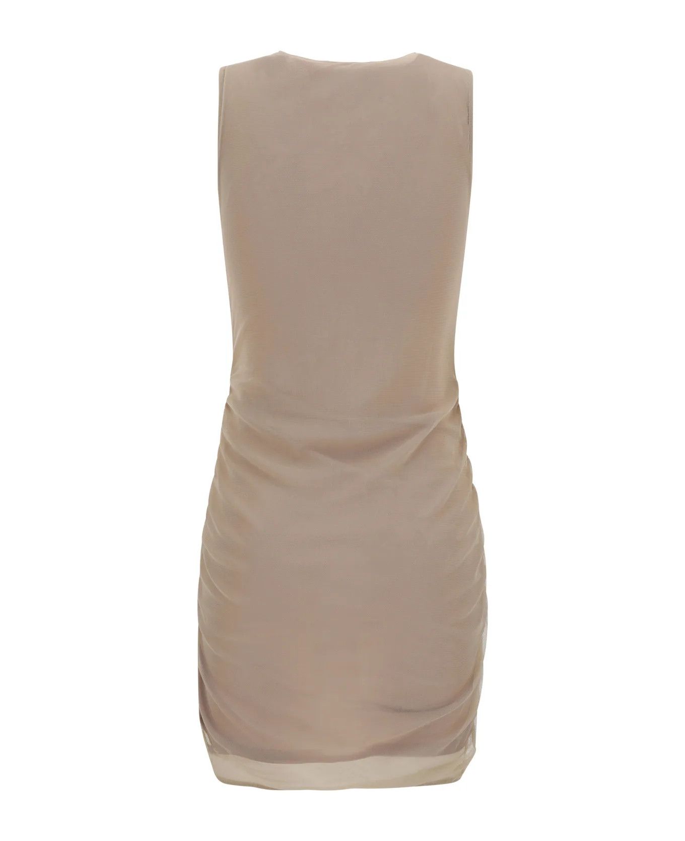 Saint Laurent Paris o1y0126 Mini Dress in Beige Size M / US 6-8 / IT 42-44 - 2 Thumbnail