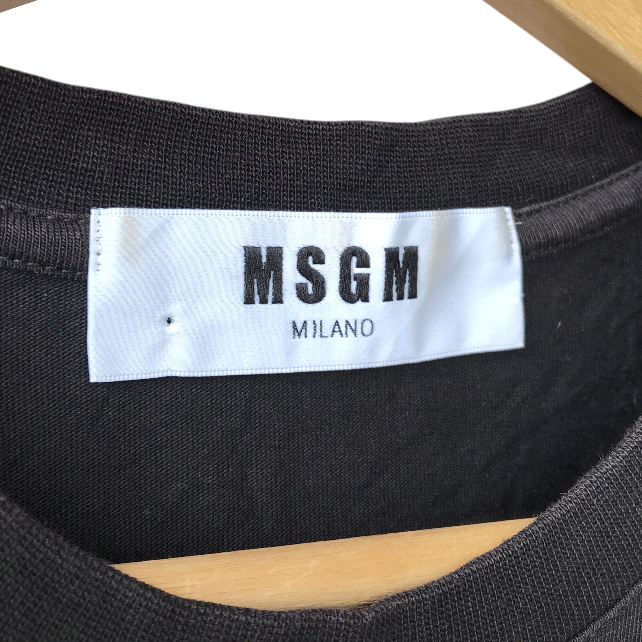 MSGM MSGM Milano Made In Italy Designer Chrome Logo Tee Size US S / EU 44-46 / 1 - 5 Thumbnail