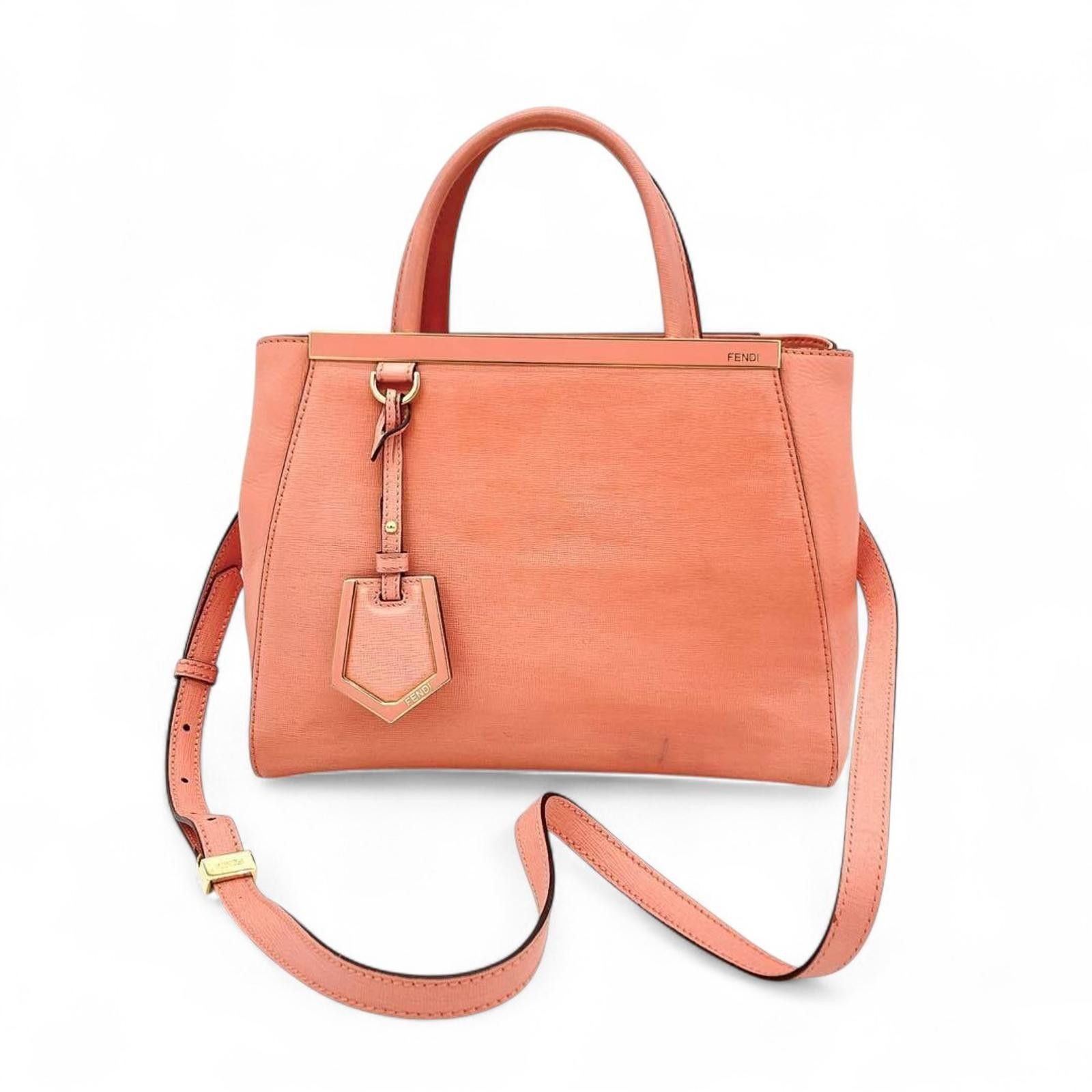 Fendi Fendi - Pink Leather Handbag Adjustable Strap Size ONE SIZE - 2 Thumbnail