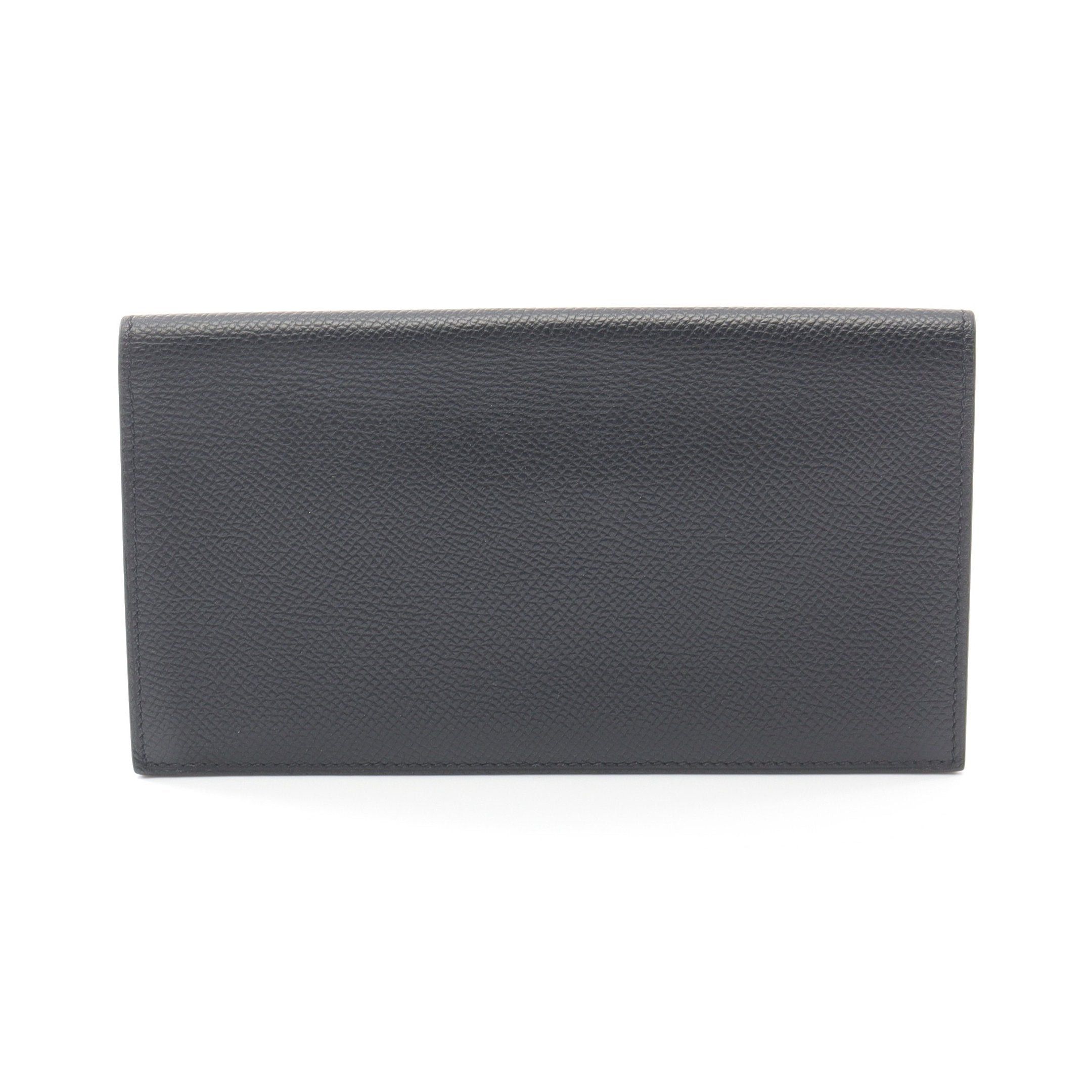 Hermes Hermes Citizen Twill Long Bi-Fold Wallet Veau Epsom Black Silver Hardware Y Stamp Size ONE SIZE - 1 Thumbnail