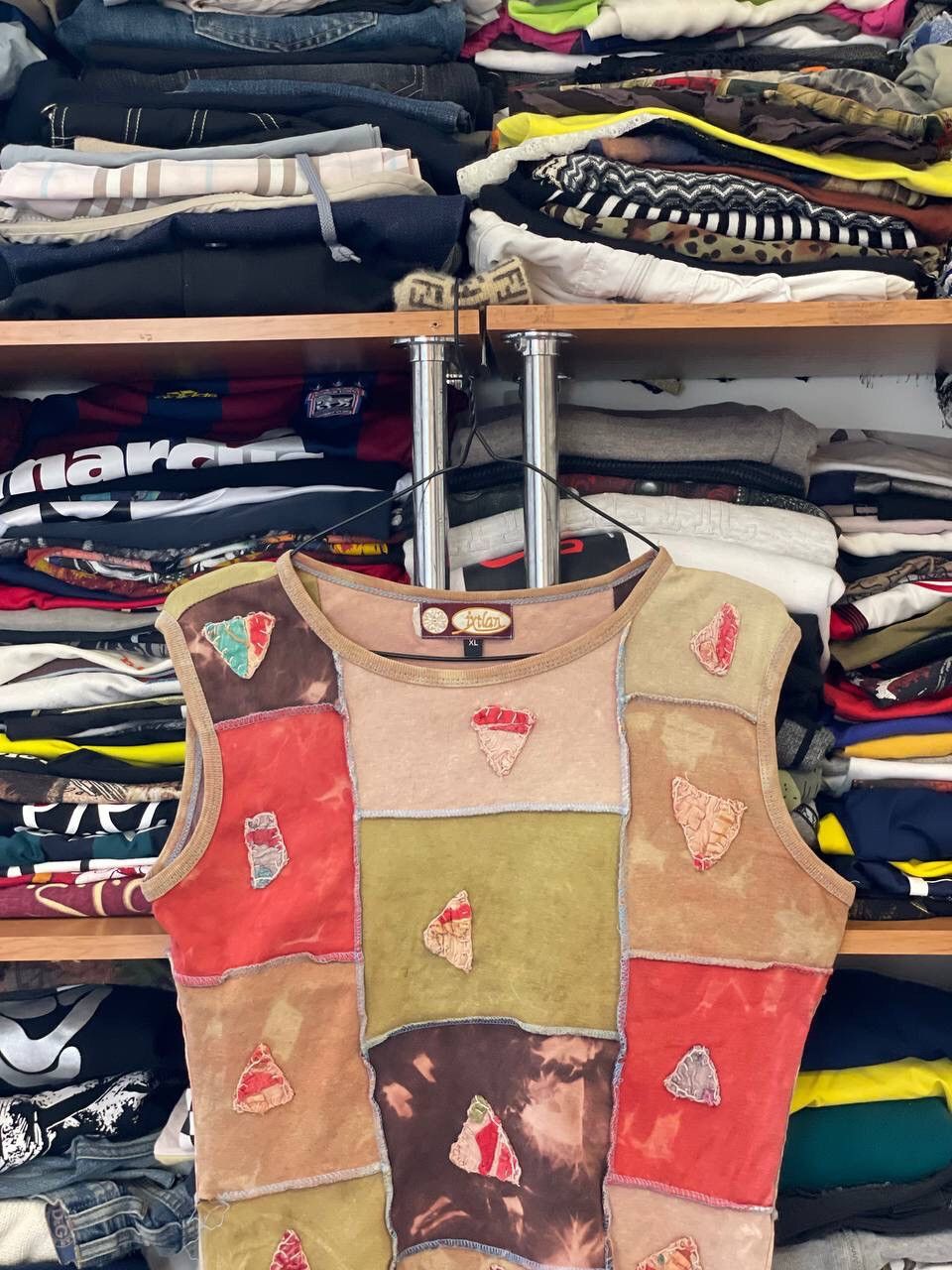 Other Vintage Abstract Avant Garde Y2K Style Pizza Tank Top Size XL / US 12-14 / IT 48-50 - 2 Thumbnail