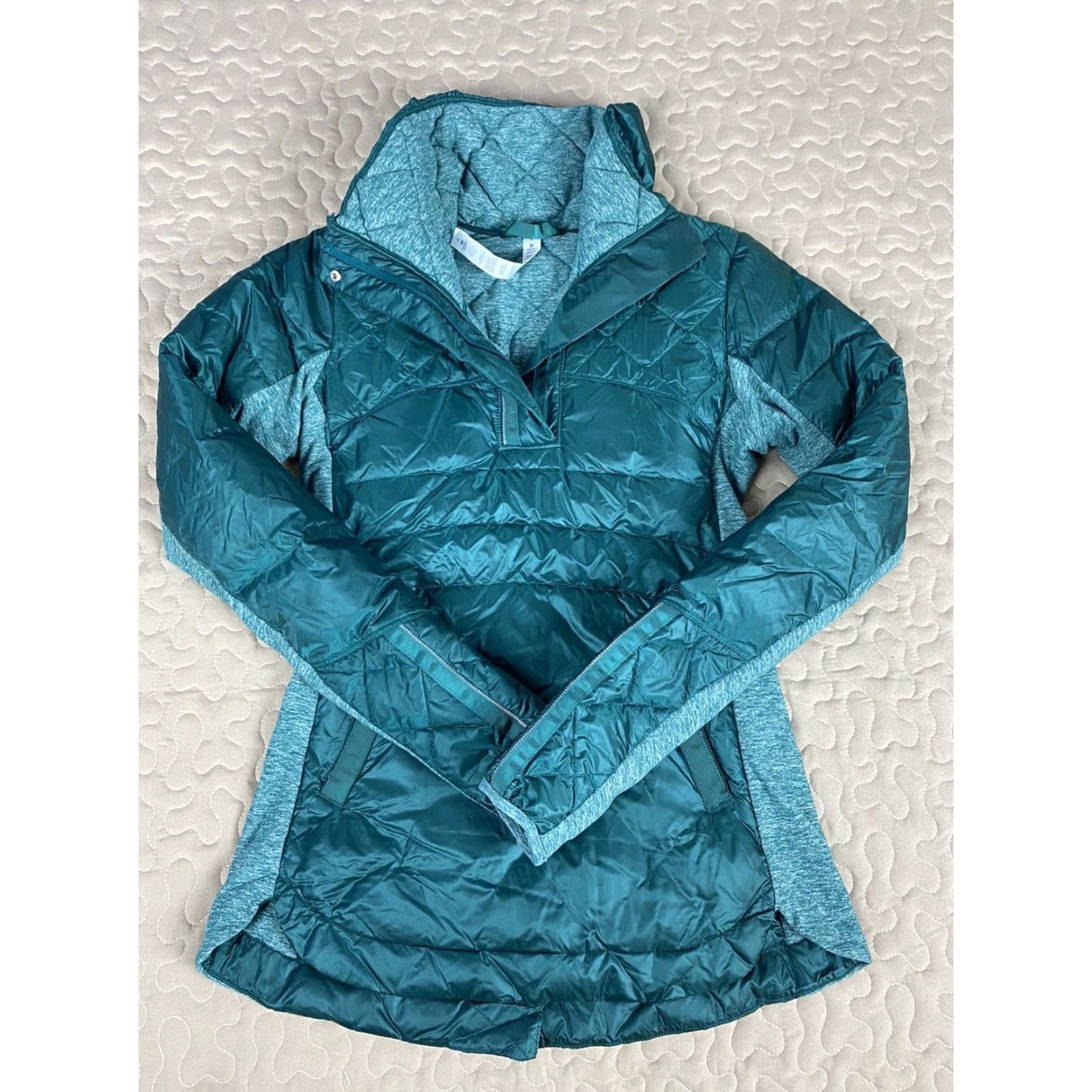 Lululemon Lululemon Athletica Jacket Goose Down For A Run Pullover Sz 4 XS Teal Size S / US 4 / IT 40 - 2 Thumbnail