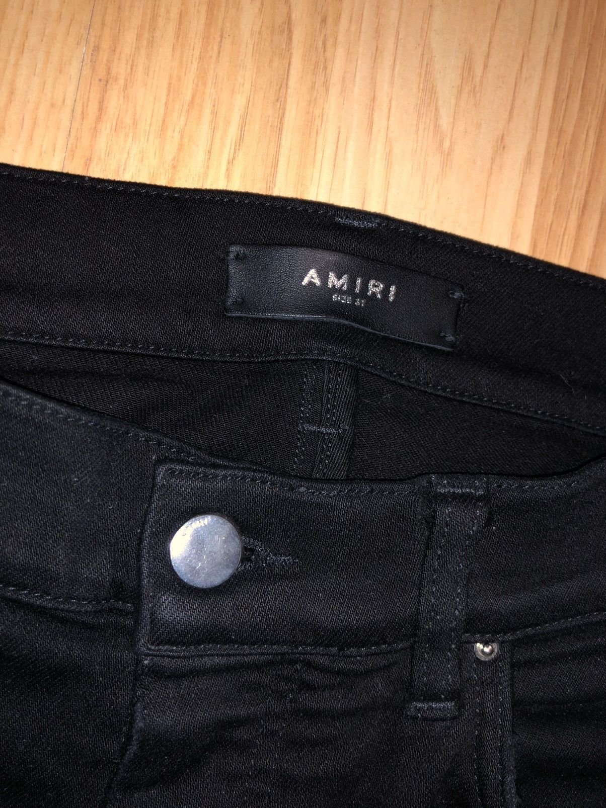 Amiri Amiri Black MX1 Distressed Skinny Jeans Size - 31 Size US 31 - 2 Thumbnail