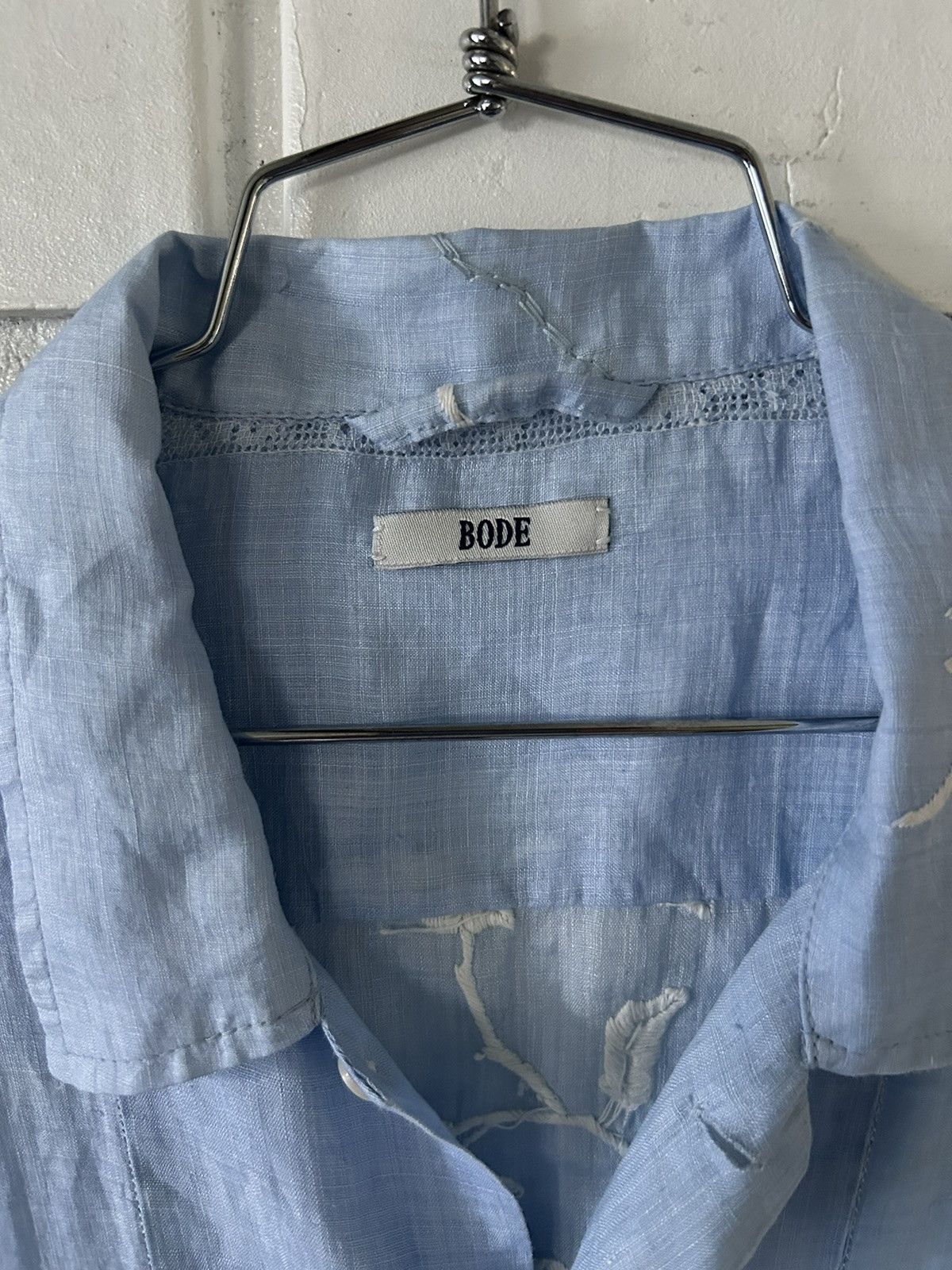 Bode Bode 1of1 Embroidered Fleur Shirt (sz XL/XXL) Size US XL / EU 56 / 4 - 3 Thumbnail