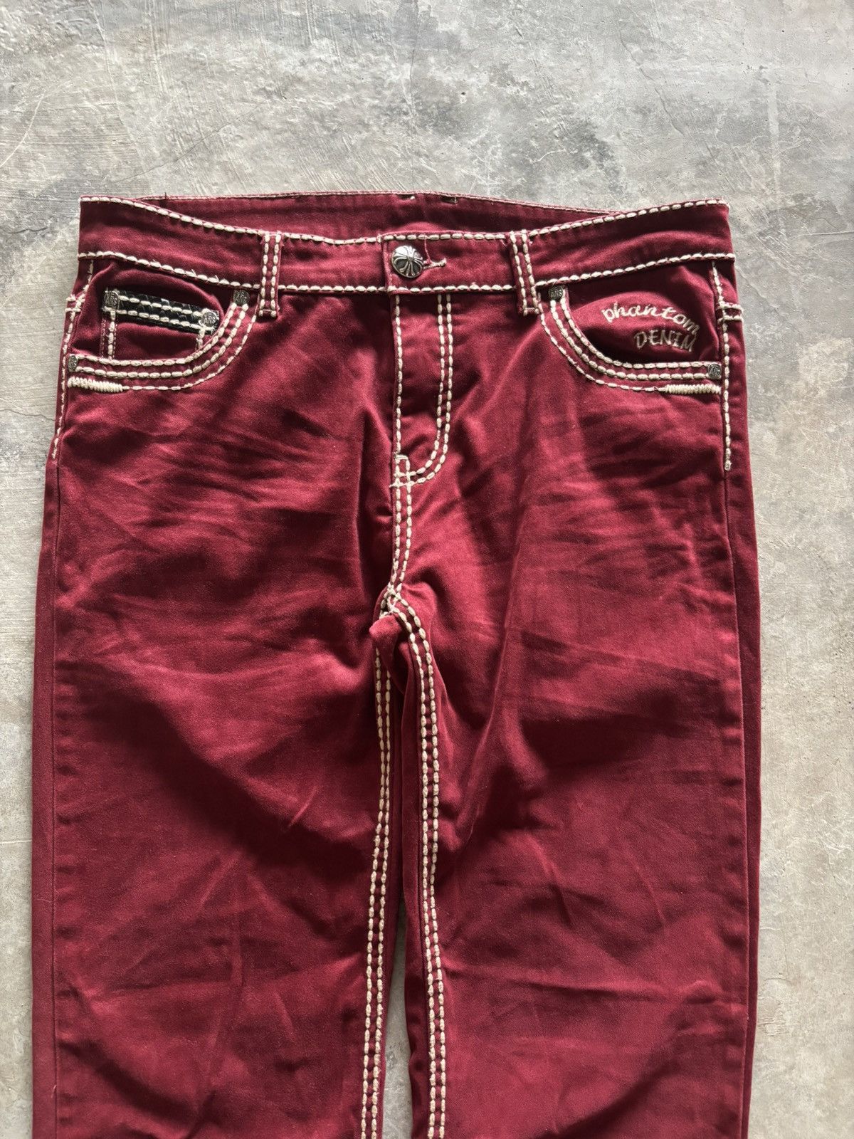 Japanese Brand PHANTOM DENIM chrome hearts inspired style cross punk goth Size US 34 / EU 50 - 3 Thumbnail