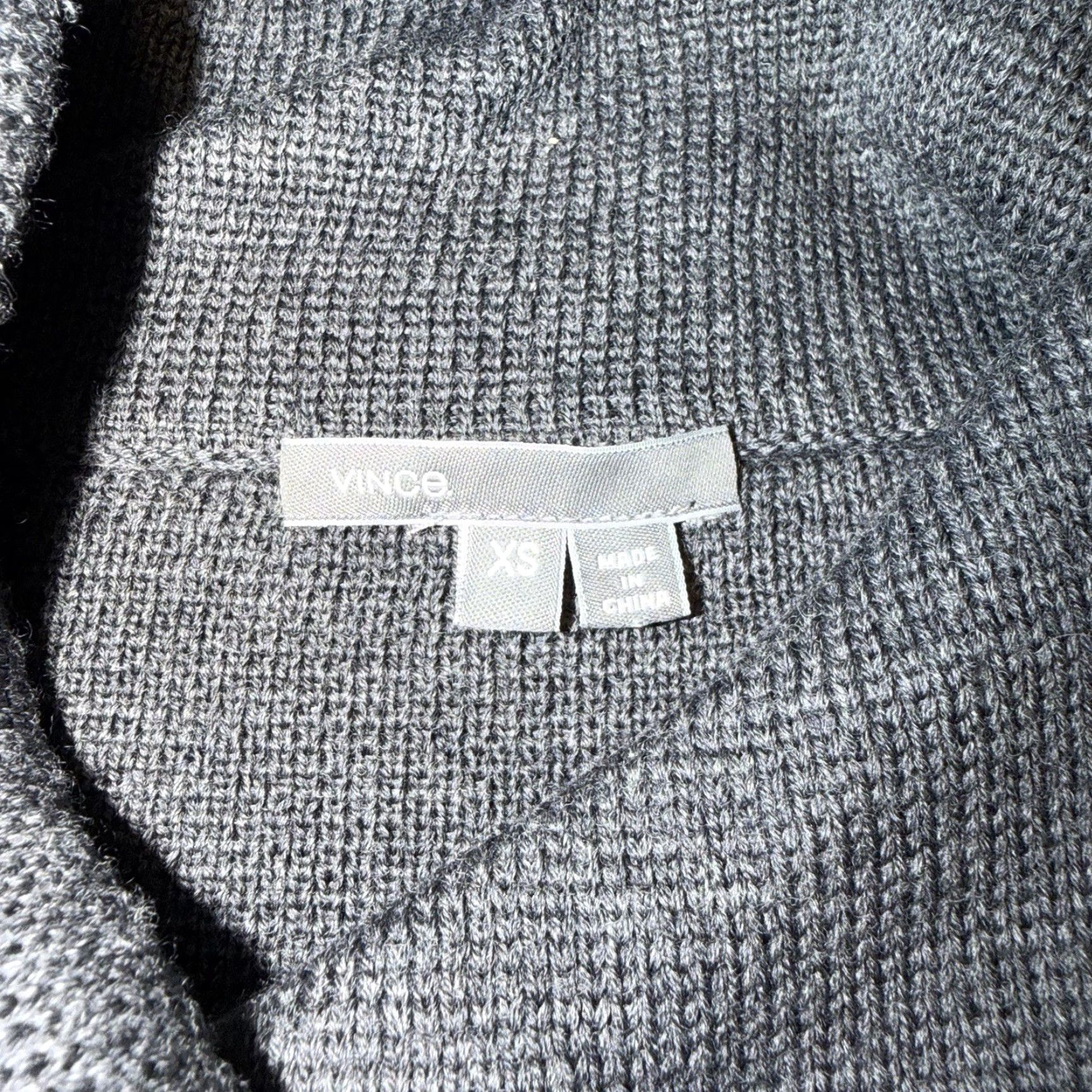 Vince Vince Moto Jacket Womens XS Gray Scuba Knit Merino Wool Full Zip Pocket Size XS / US 0-2 / IT 36-38 - 3 Thumbnail