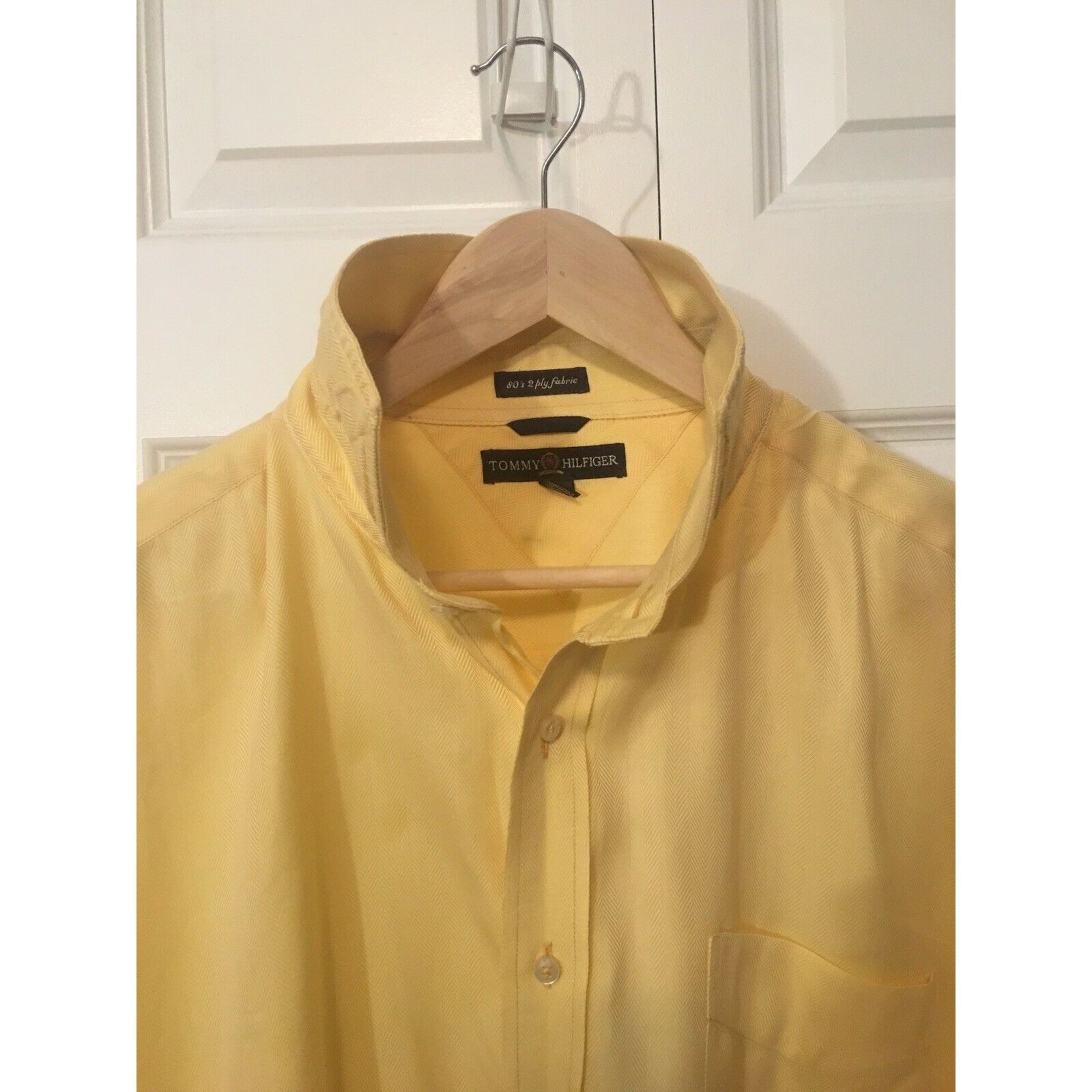 Tommy Hilfiger Tommy Hilfiger "80's 2 PLY Fabric Cotton" Yellow Button Fron Size US XL / EU 56 / 4 - 1 Thumbnail