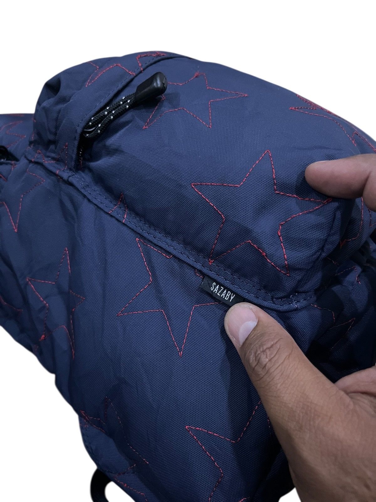 Japanese Brand VINTAGE SAZABY NYLON BACKPACK BLUE STAR RED DESIGN Size ONE SIZE - 9 Thumbnail