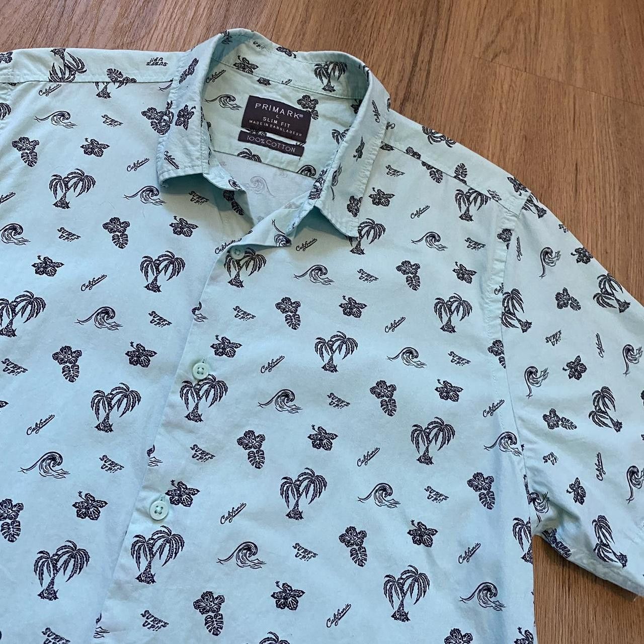 Other Light blue and black Tropical Palm Hawaiian shirt Size US L / EU 52-54 / 3 - 3 Thumbnail