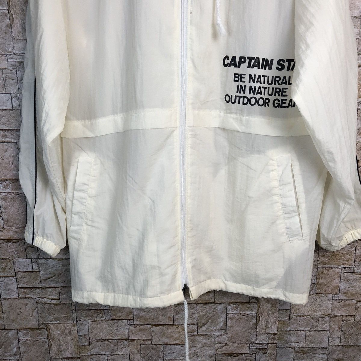 Japanese Brand × Sports Specialties Captain Stag White Hoodie windbreaker outdoor gear #A296 Size US L / EU 52-54 / 3 - 6 Thumbnail